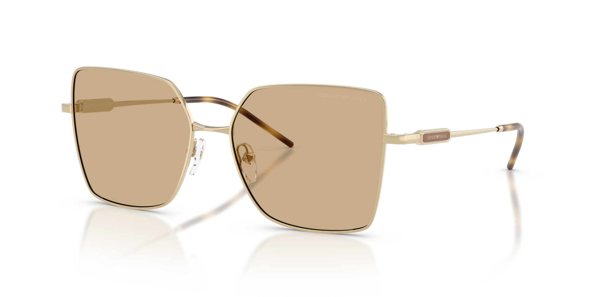 EA2179 Glänzendes Hellgold MetallSunglass Frames von B24, Dreiviertelansicht
