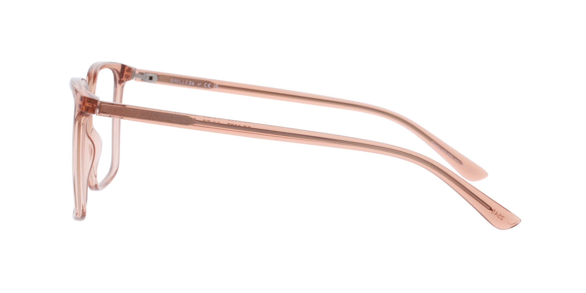 Jules Crystal Peach KunststofEyeglass Frames van B24, Zijaanzicht