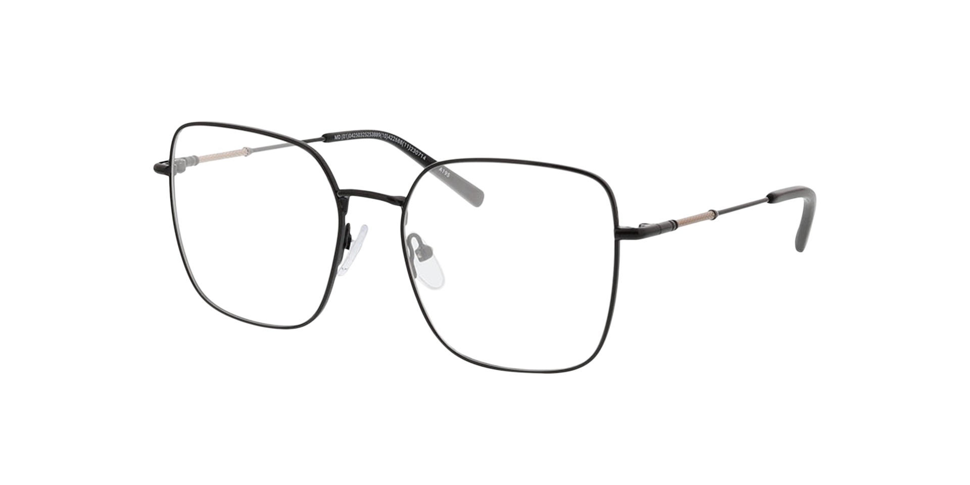 Tribeca Zwart MetaalEyeglass Frames van B24, Hoekweergave