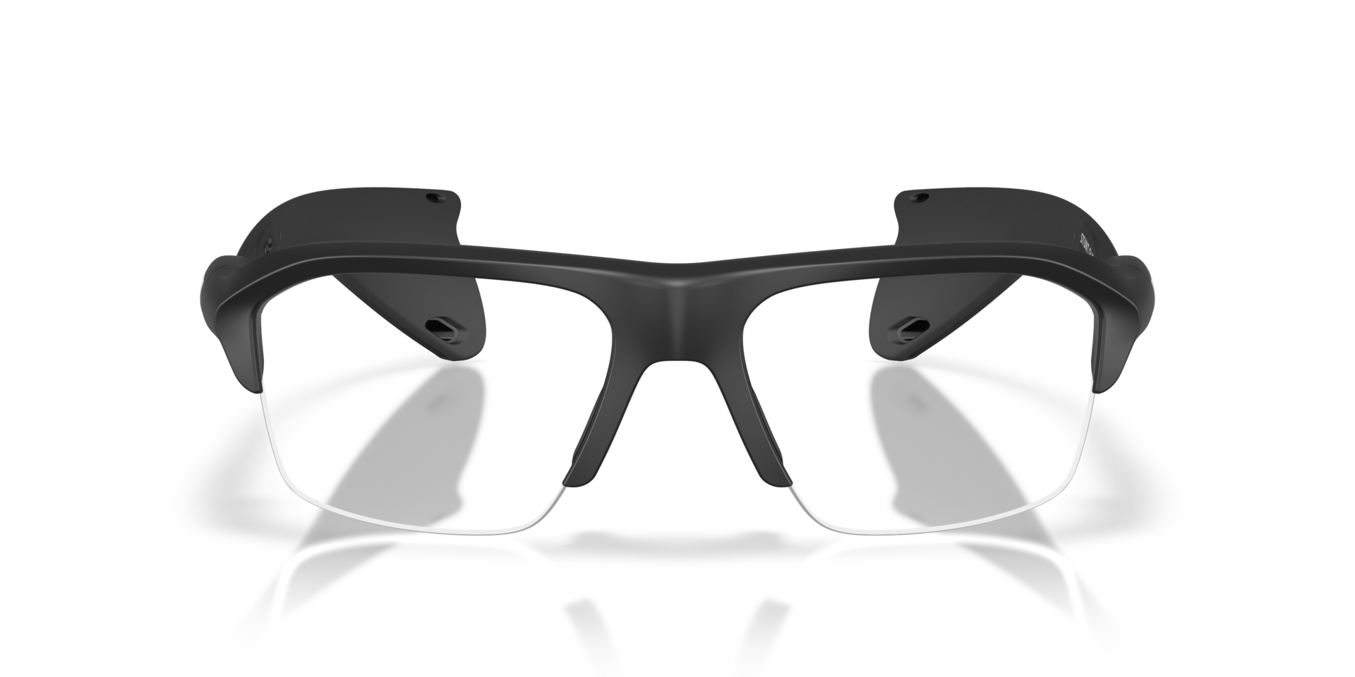 Stunt Glider Schwarz satiniert KunststoffEyeglass Frames von B24, Vorderansicht