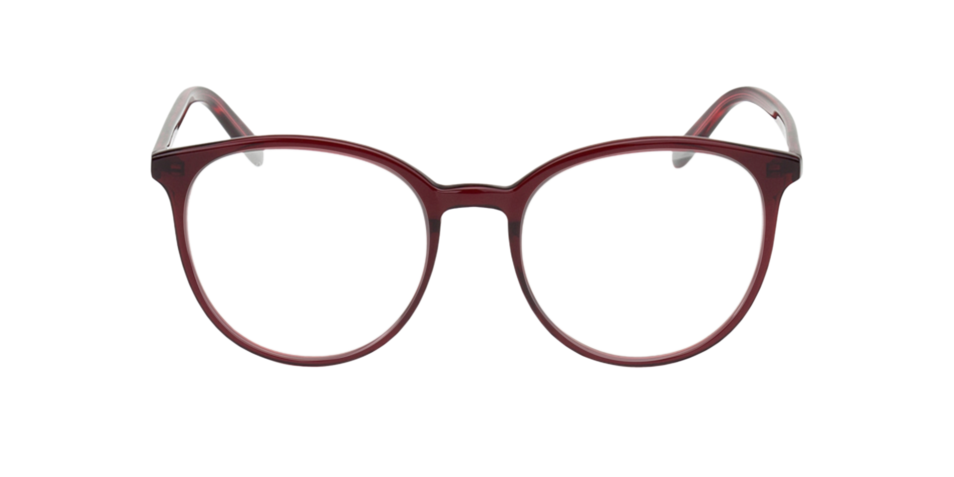 New York Rood AcetaatEyeglass Frames van B24, Vooraanzicht