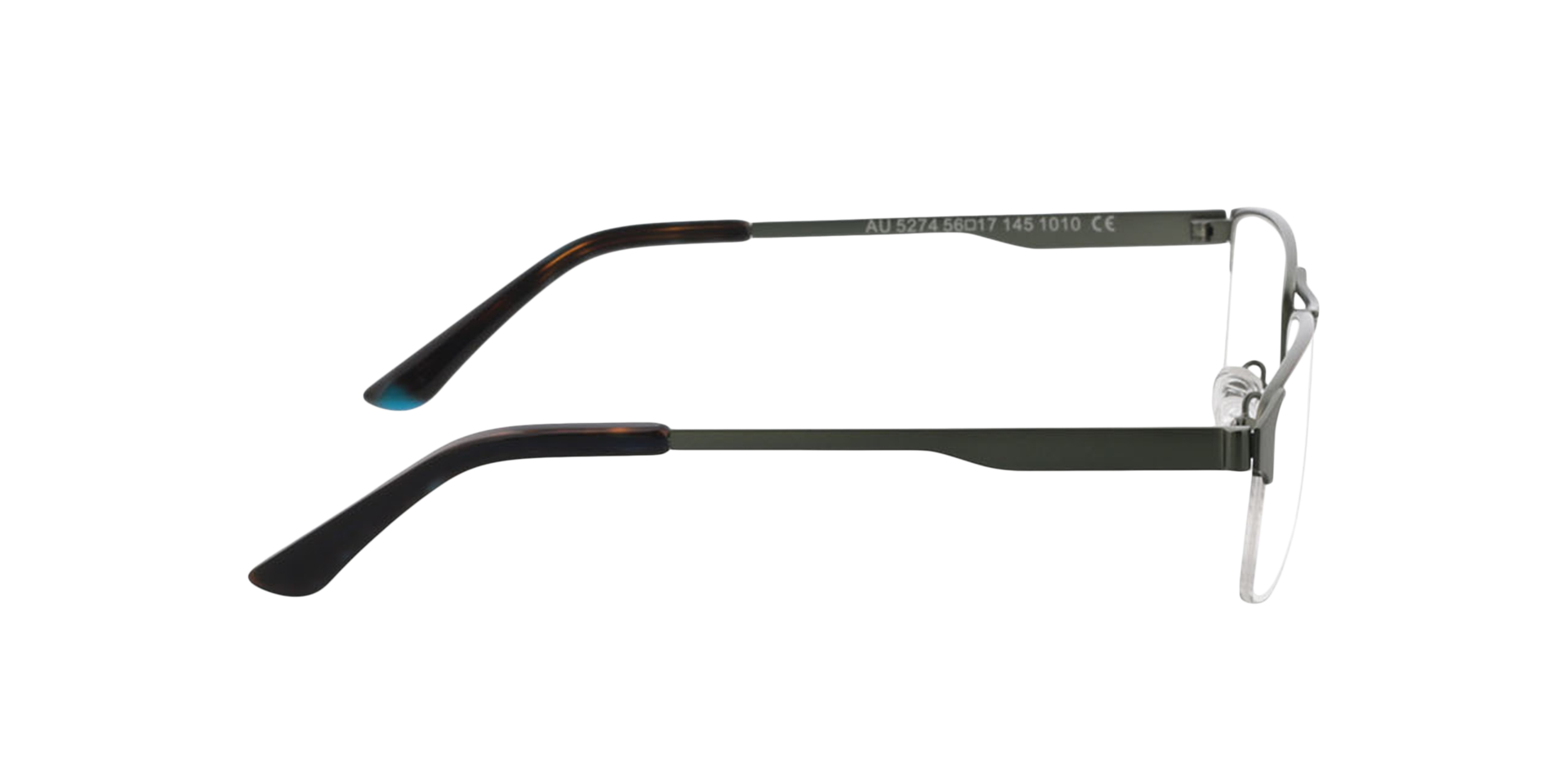 Bilbao Groen  &  tweelaags blauw Havana MetaalEyeglass Frames van B24, Zijaanzicht