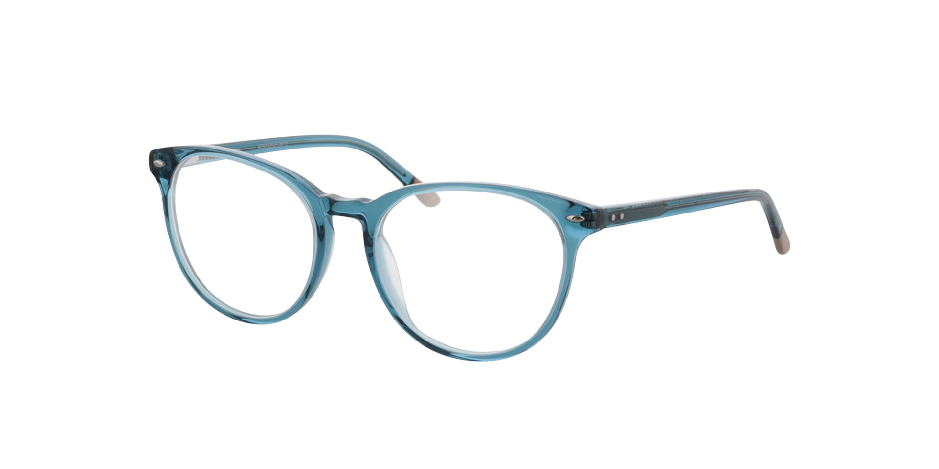 London Kristal blauw  &  lichtroze bovenkant AcetaatEyeglass Frames van B24, Hoekweergave