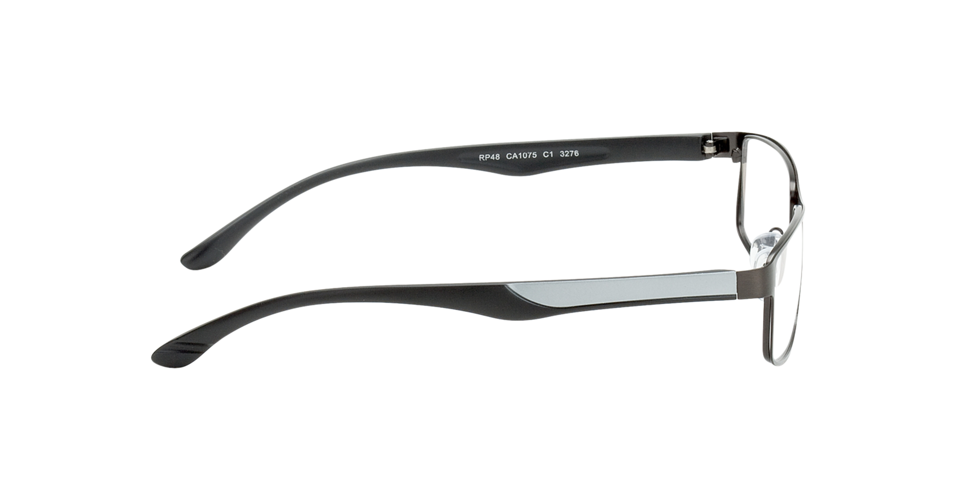 Bolton Antraciet  &  zilver MetaalEyeglass Frames van B24, Zijaanzicht