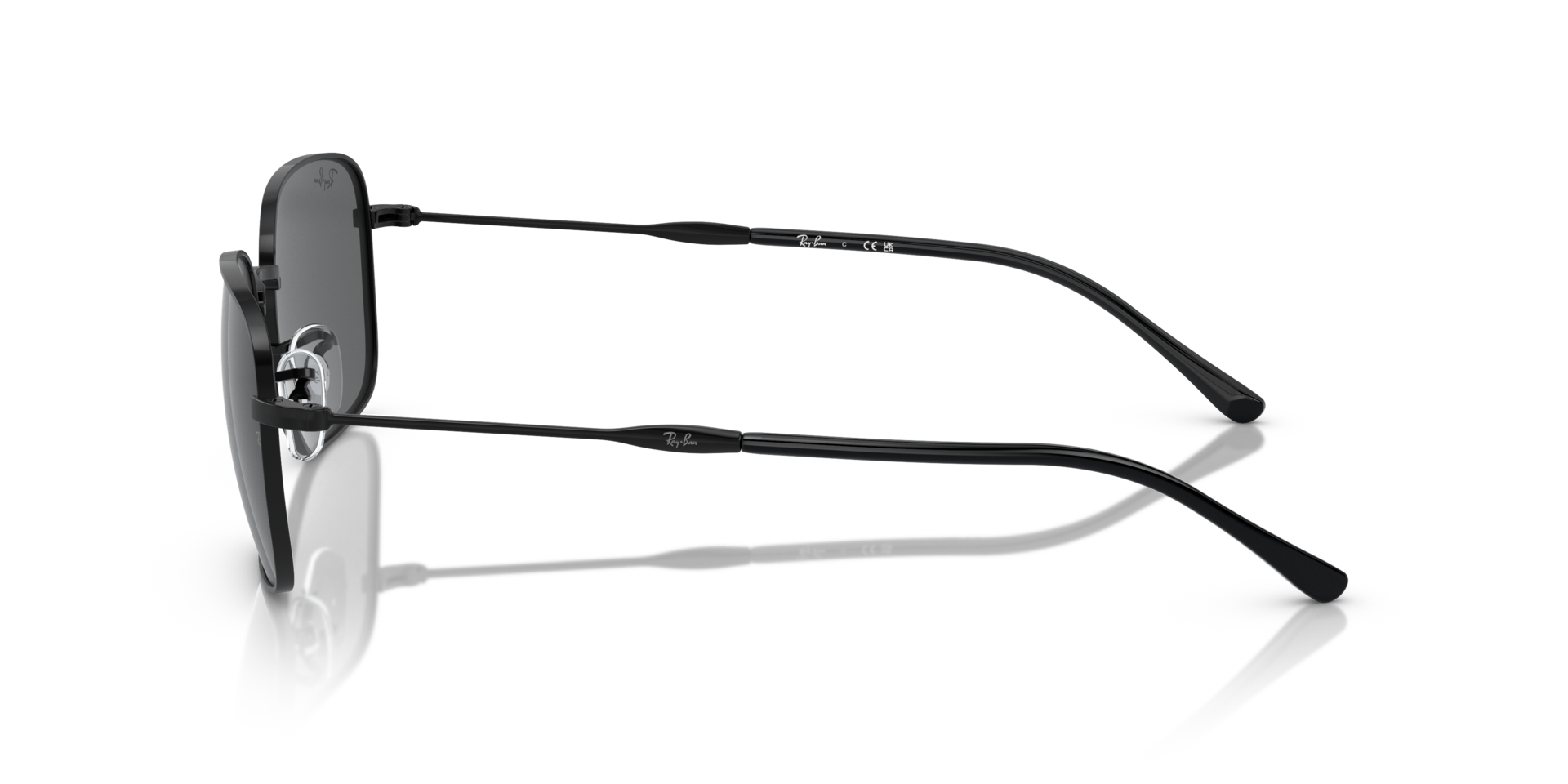 RB3706 Schwarz MetallSunglass Frames von B24, Seitenansicht