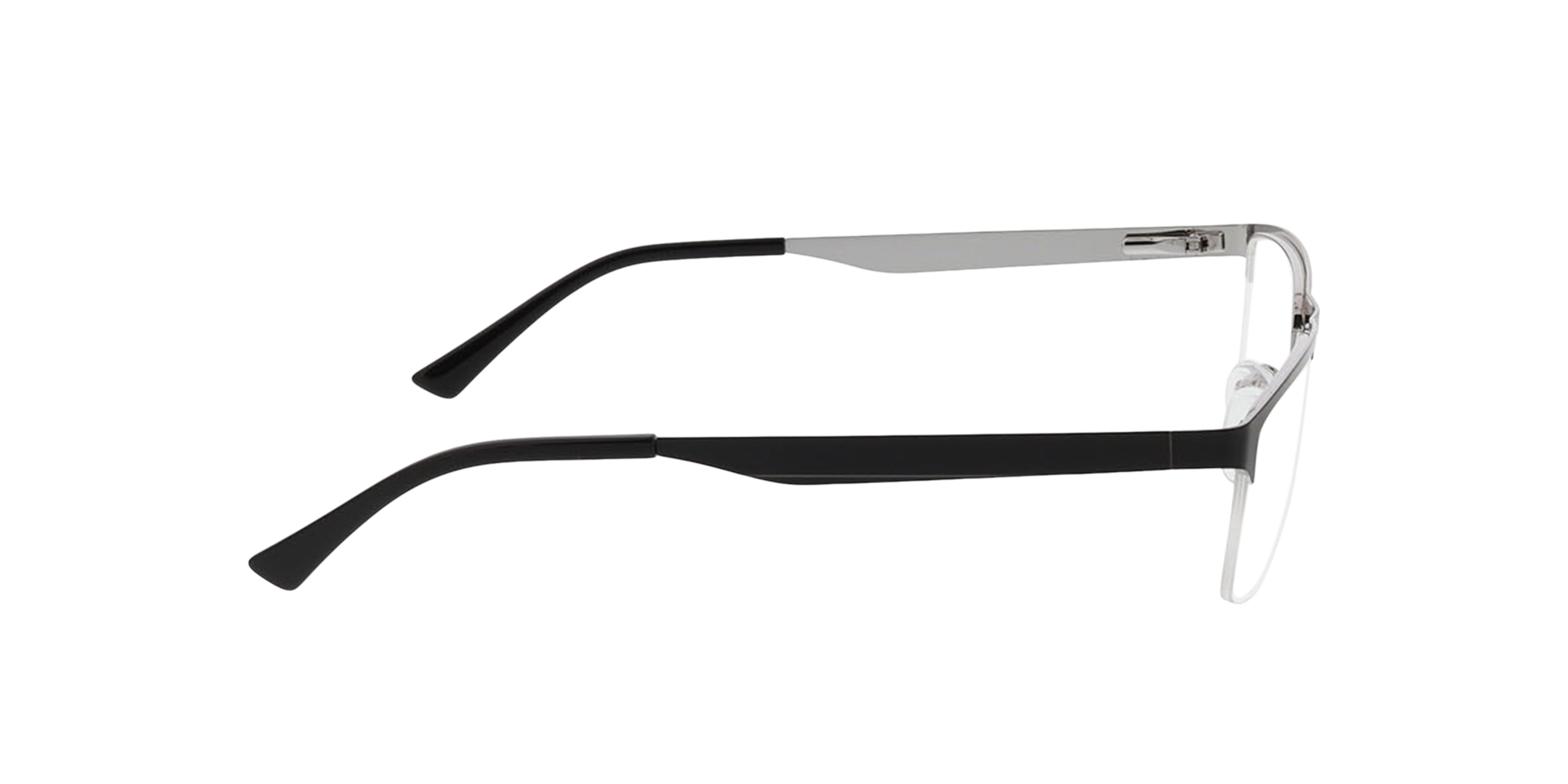 Vancouver Schwarz & Silber MetallEyeglass Frames von B24, Seitenansicht