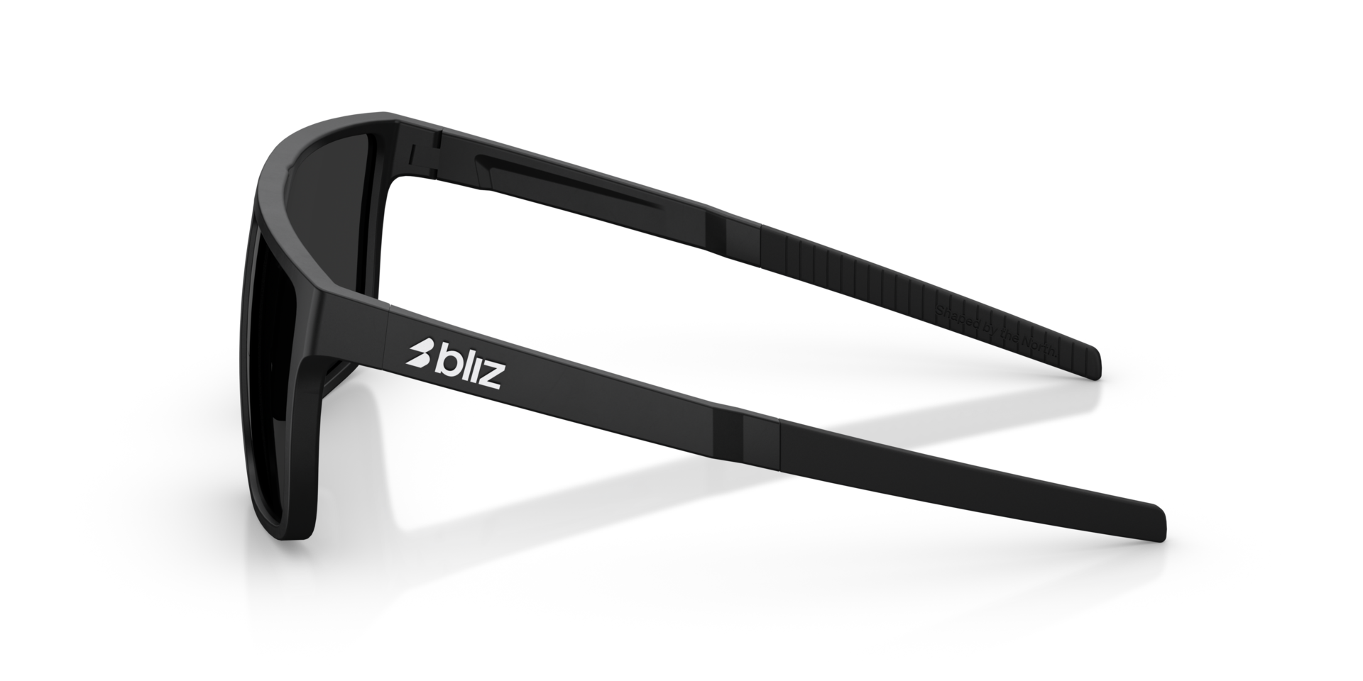 ZB7019 Matt Schwarz KunststoffSunglass Frames von B24, Seitenansicht