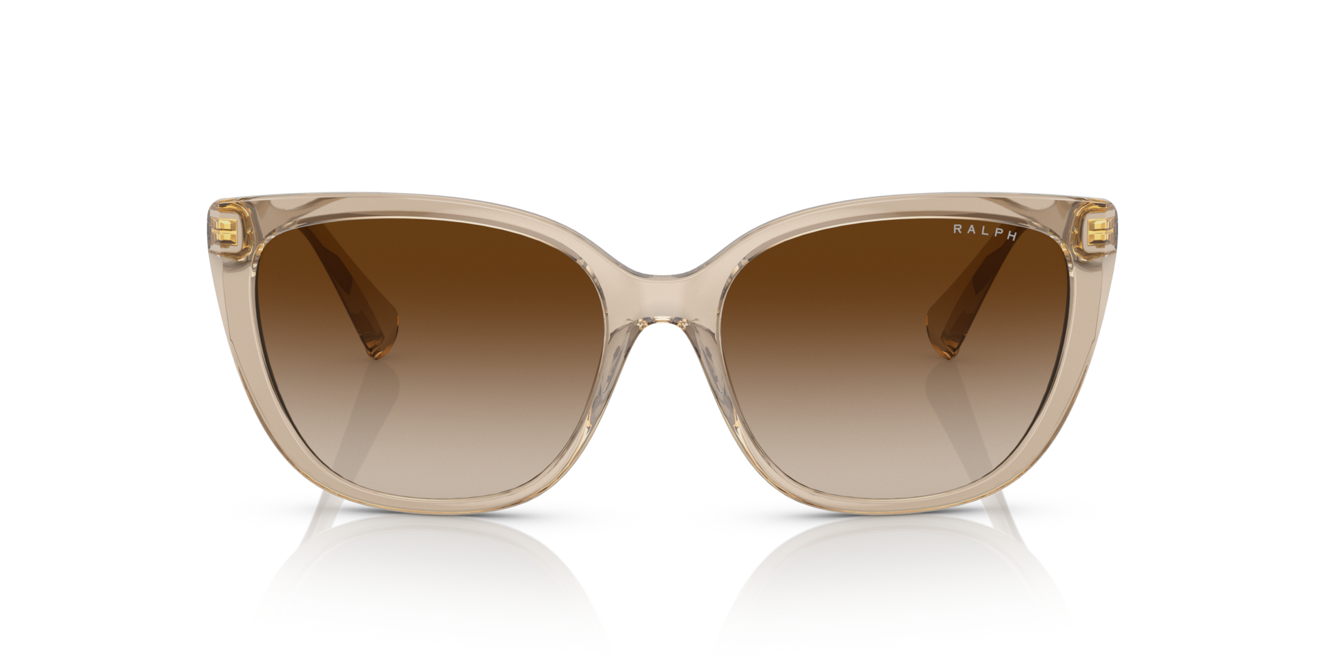 RA5274 Shiny Transparent Brown KunststoffSunglass Frames von B24, Vorderansicht