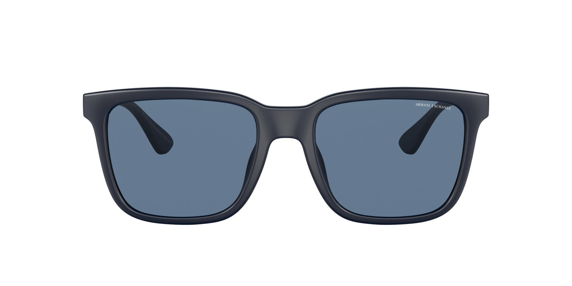 AX4112SU Dark Matte Blue KunststofSunglass Frames van B24, met getinte lenzen