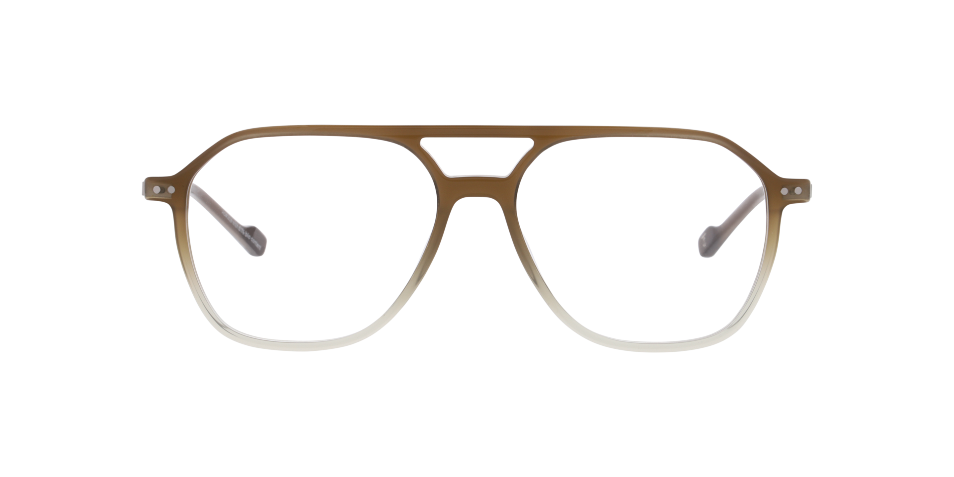 Beau Gradient Khaki  &  Brown AcetatEyeglass Frames von B24, Vorderansicht