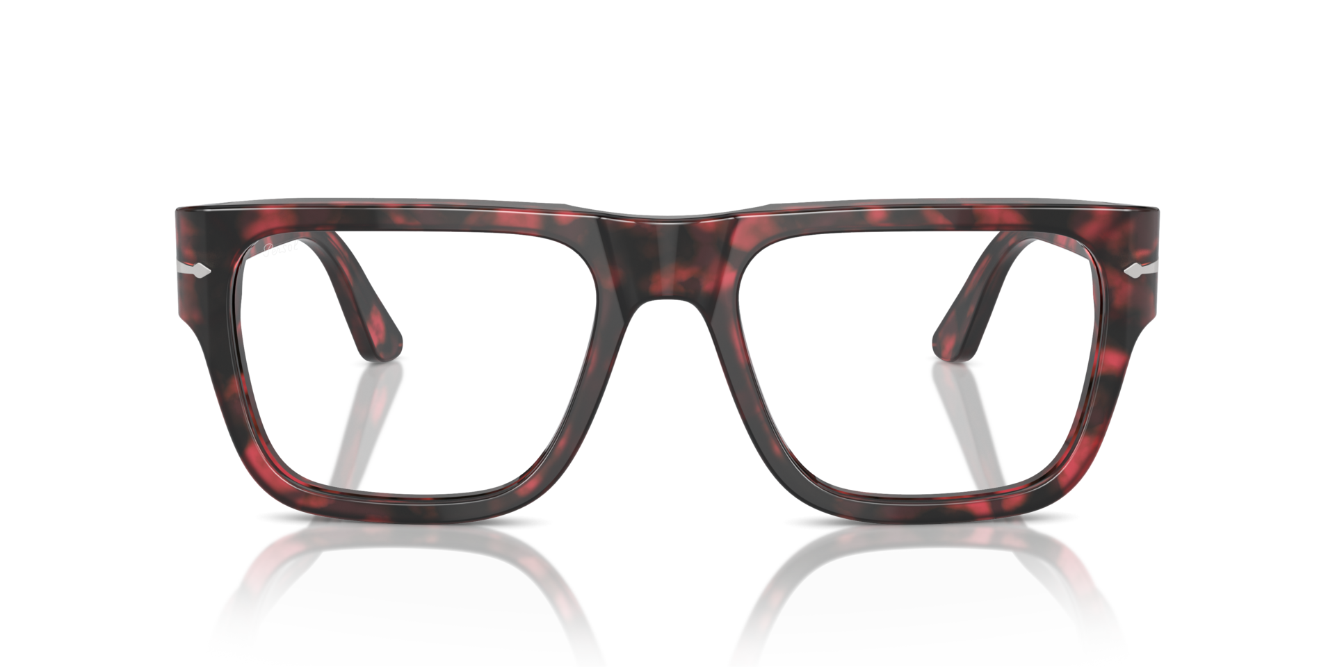 PO3348V Havana Rot AcetatEyeglass Frames von B24, Vorderansicht