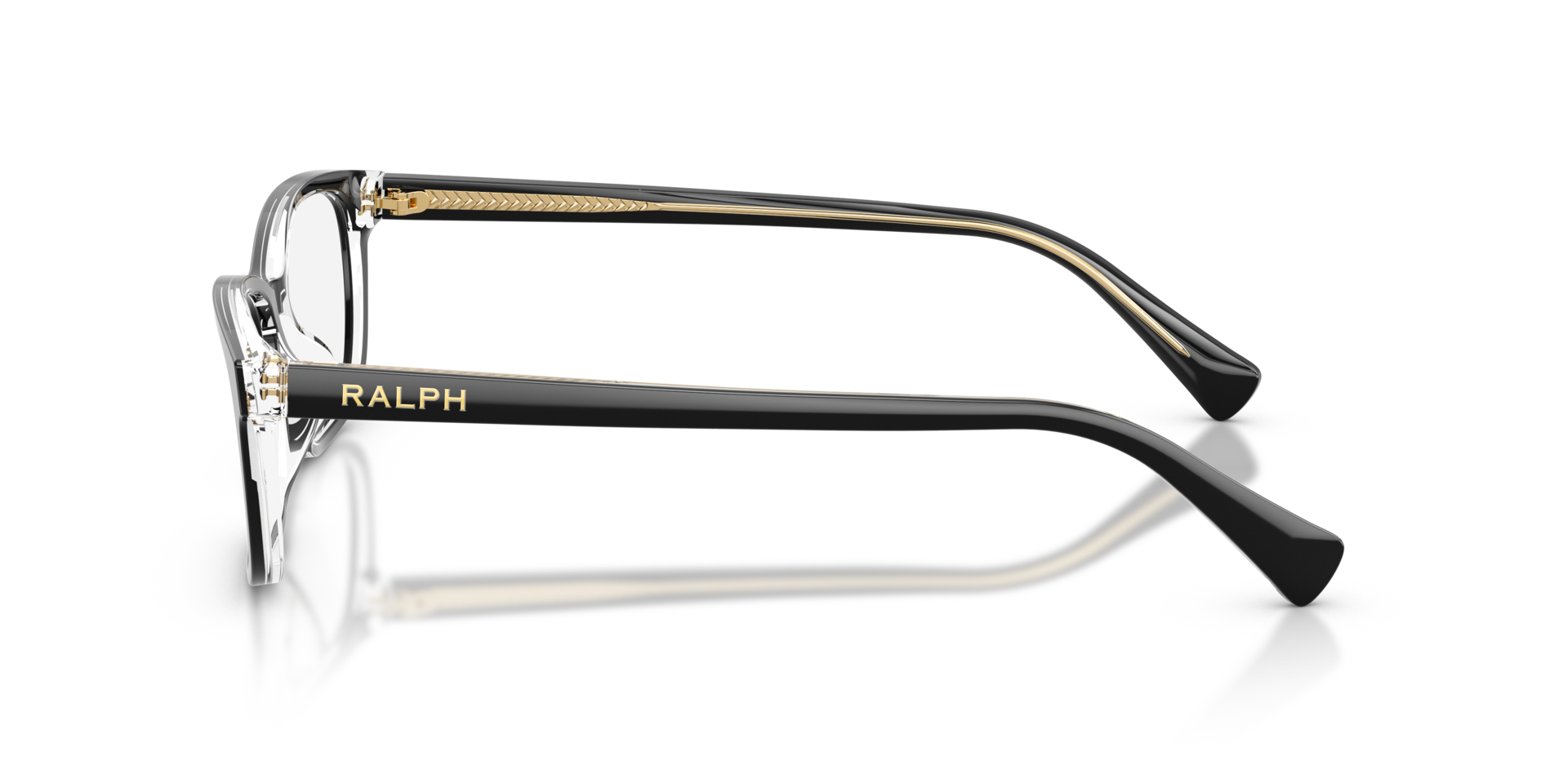 RA7194U Black & Transparent AcetatEyeglass Frames von B24, Seitenansicht