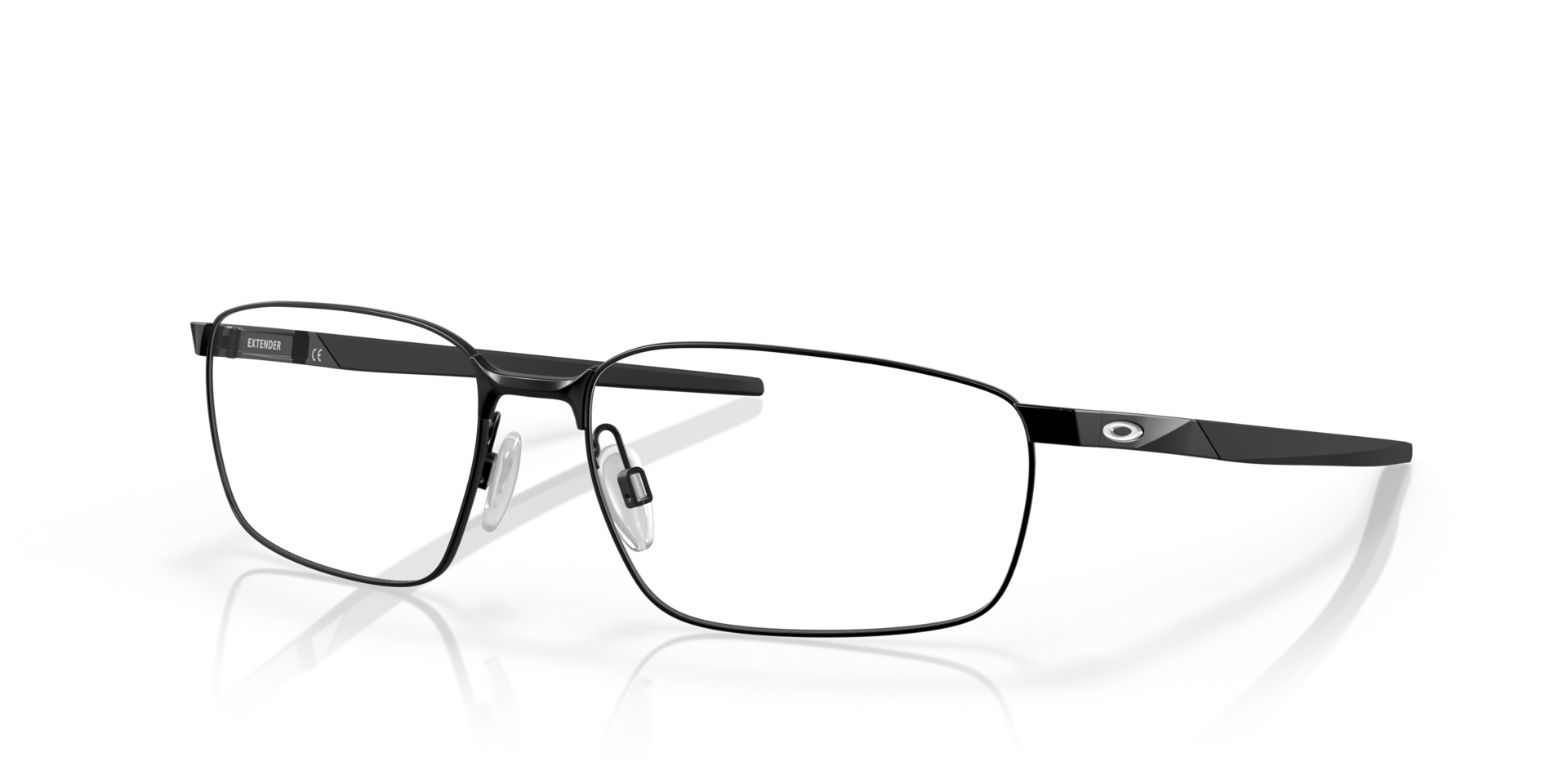 Extender Schwarz satiniert MetallEyeglass Frames von B24, Dreiviertelansicht