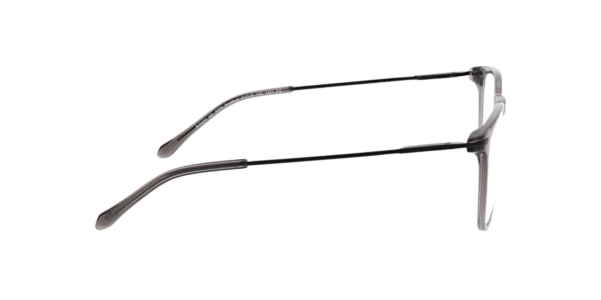 Bradford Crystal Grau AcetatEyeglass Frames von B24, Seitenansicht