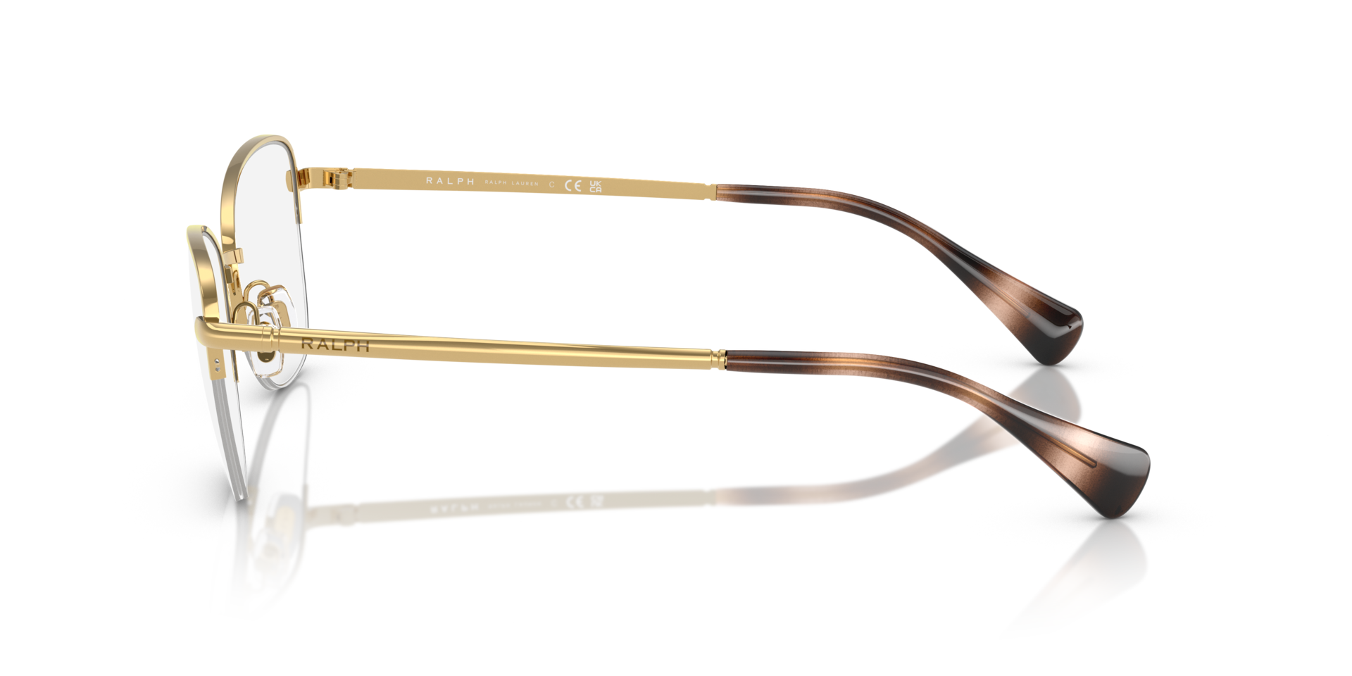 RA6061 Glänzendes Gold MetallEyeglass Frames von B24, Seitenansicht
