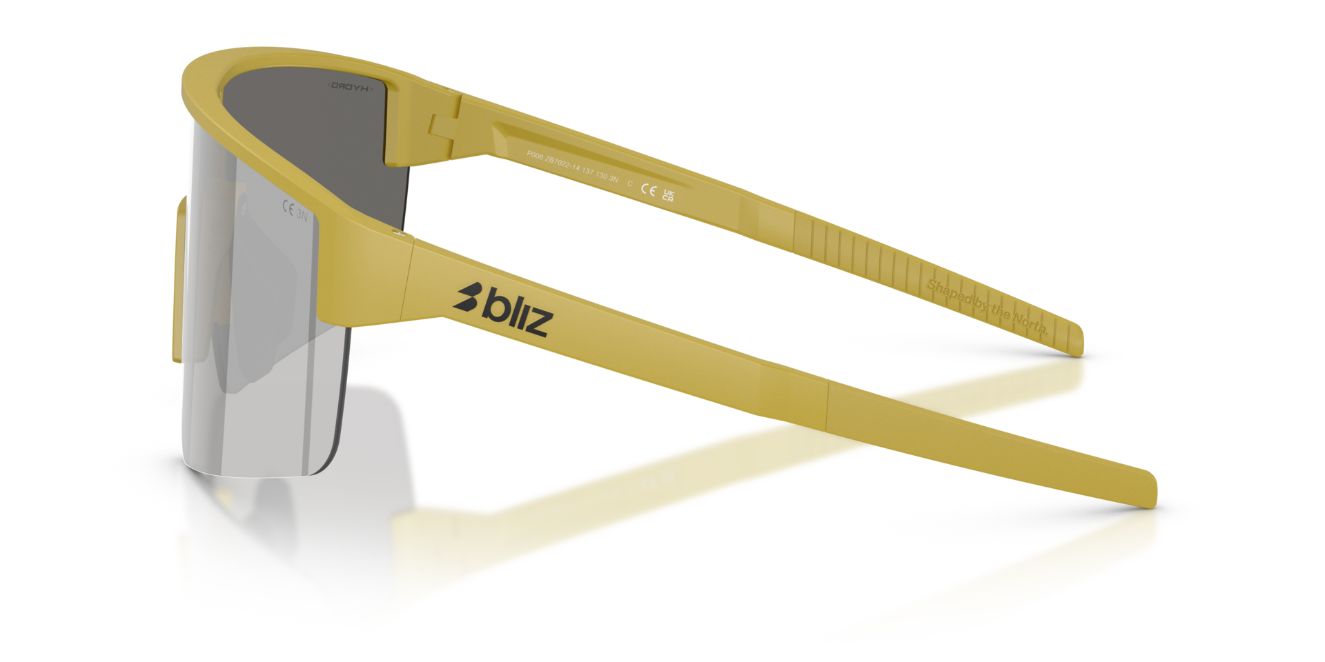 ZB7022 Matte Amber Green KunststoffSunglass Frames von B24, Seitenansicht
