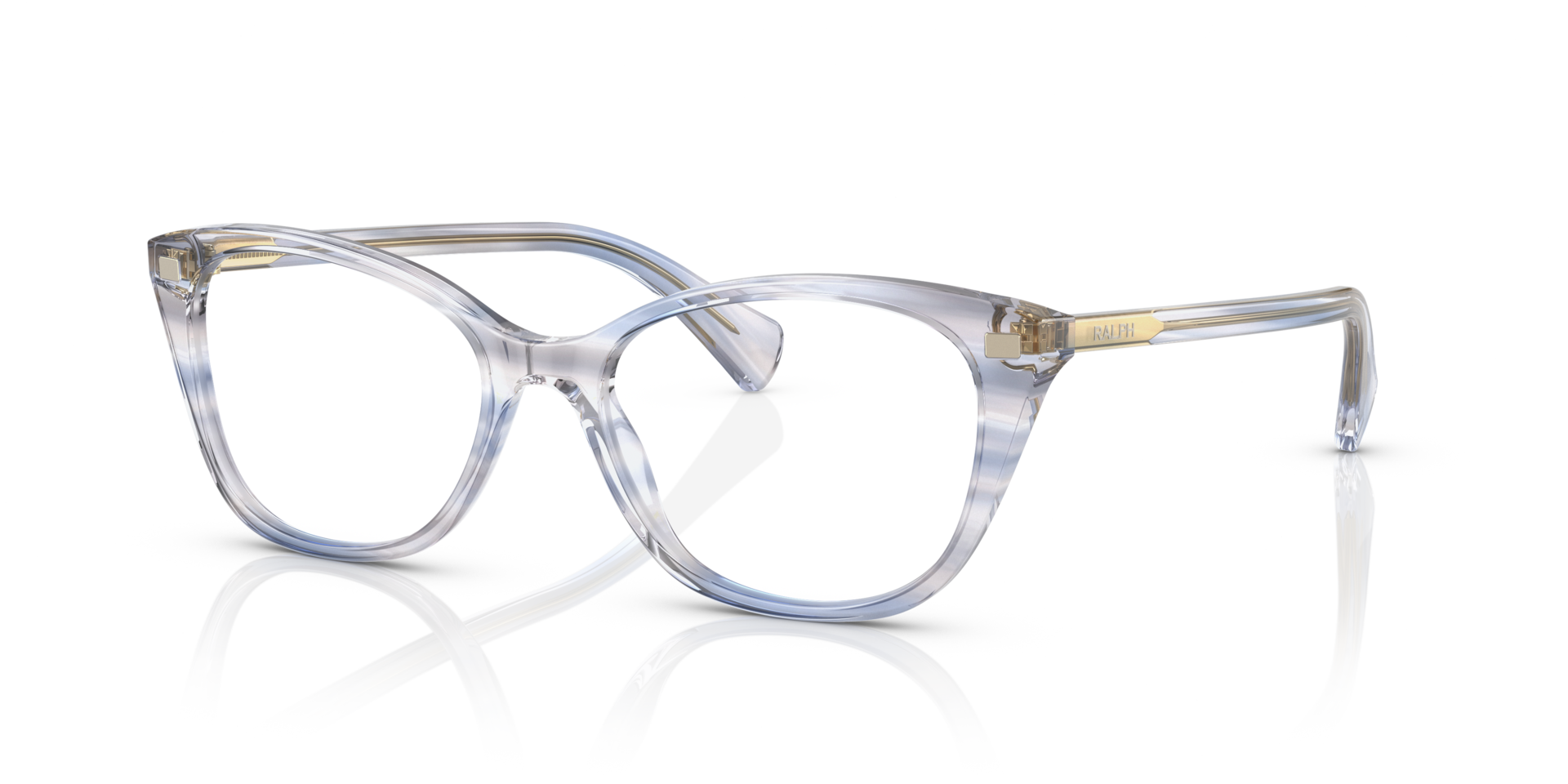 RA7146 Blauw AcetaatEyeglass Frames van B24, Hoekweergave