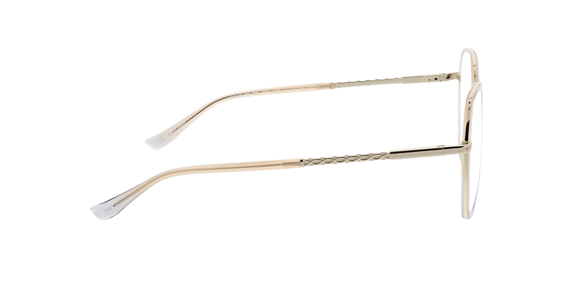 Ellen Gradiënt beige  &  lichtgoud MetaalEyeglass Frames van B24, Zijaanzicht