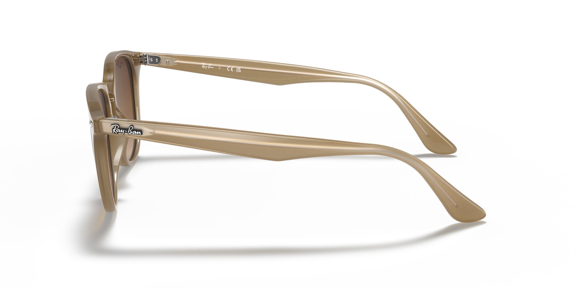 RB4259 Beige KunststofSunglass Frames van B24, Zijaanzicht