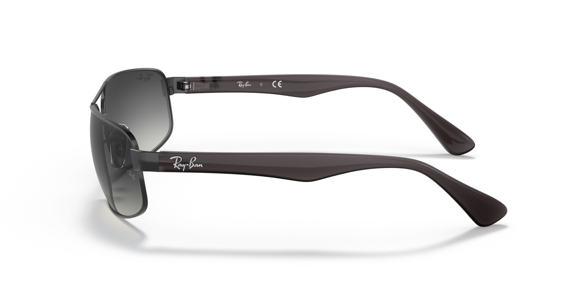 RB3445 Zwart MetaalSunglass Frames van B24, Zijaanzicht