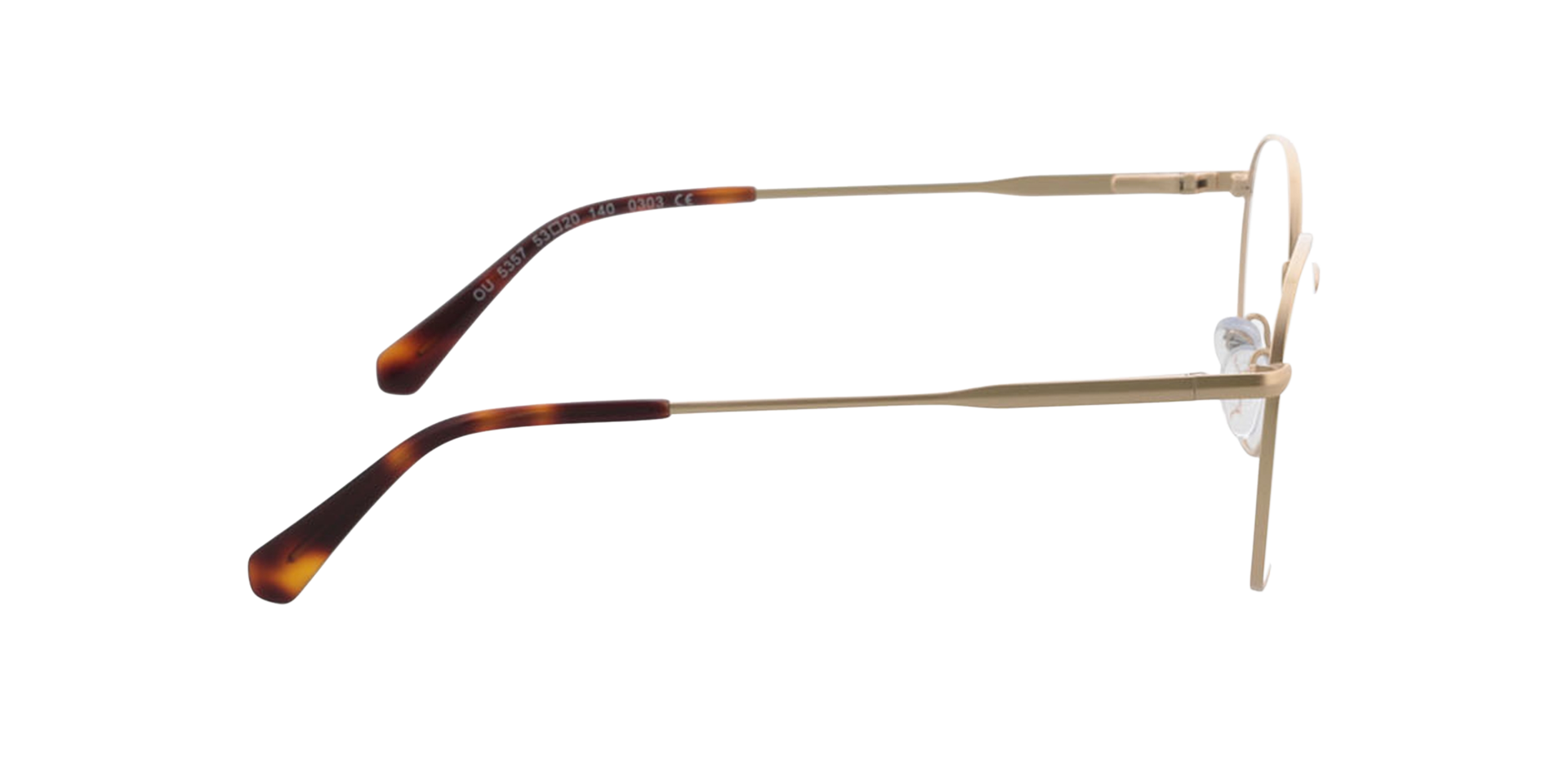 Lyon Matgoud  &  Havana MetaalEyeglass Frames van B24, Zijaanzicht