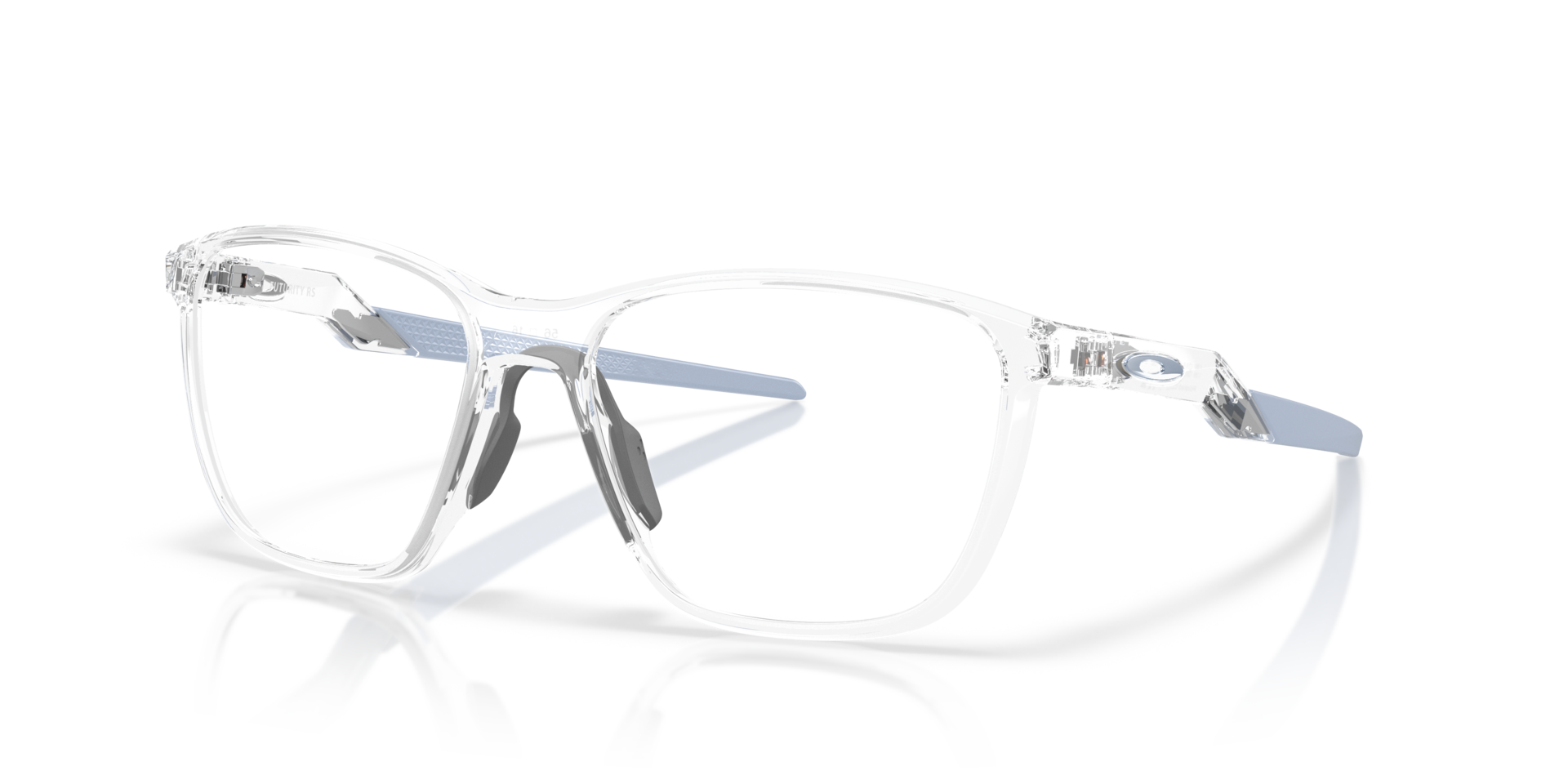 Futurity RS Glanzend transparant KunststofEyeglass Frames van B24, Hoekweergave