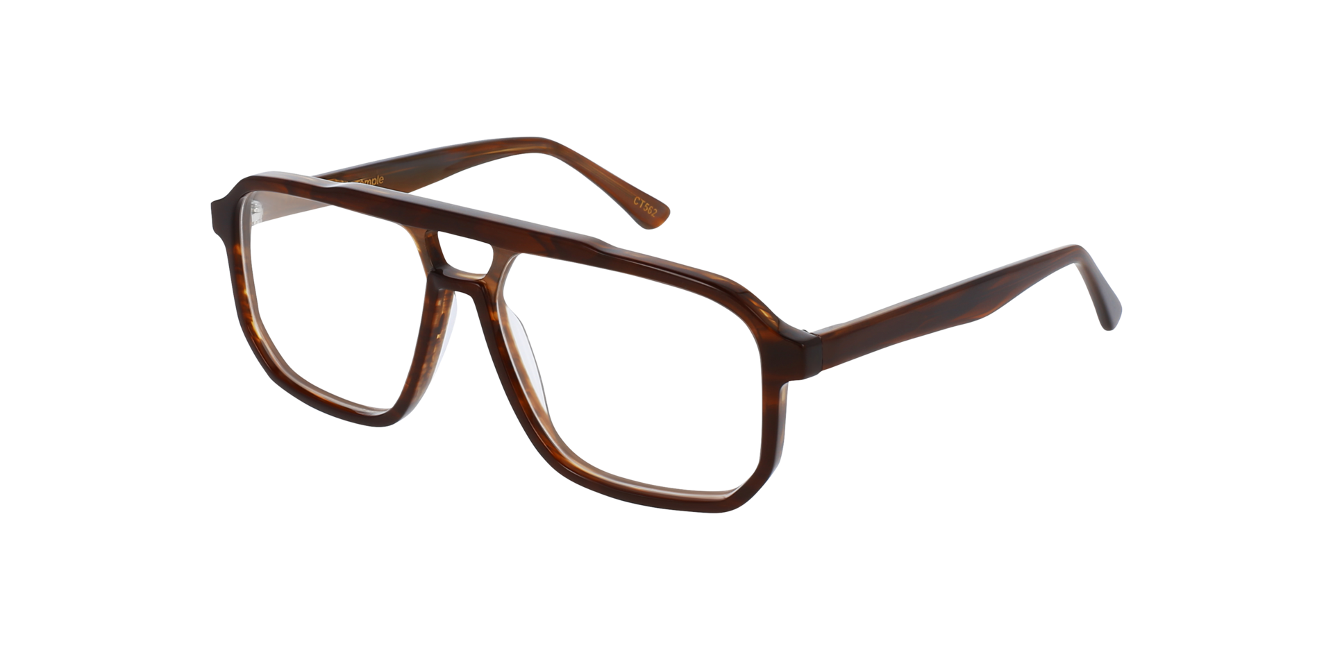 Craig Bahia Brown AcetaatEyeglass Frames van B24, Hoekweergave