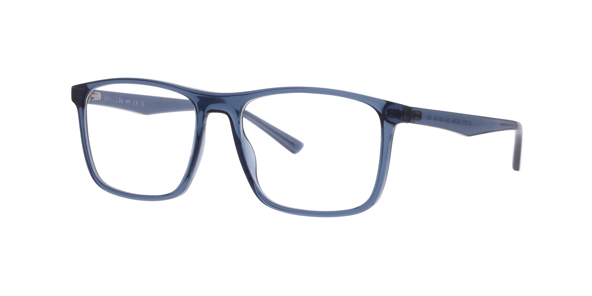 Sedra Crystal Gradient Navy Blue KunststoffEyeglass Frames von B24, Dreiviertelansicht