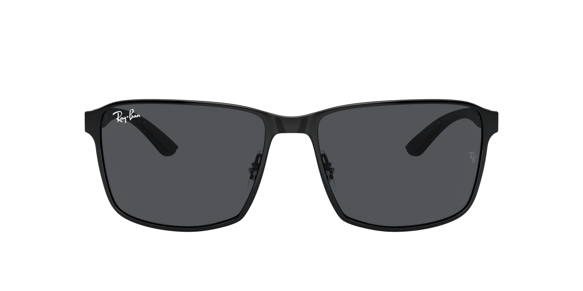 RB3721 Schwarz auf Schwarz MetallSunglass Frames von B24, mit getönten Gläsern