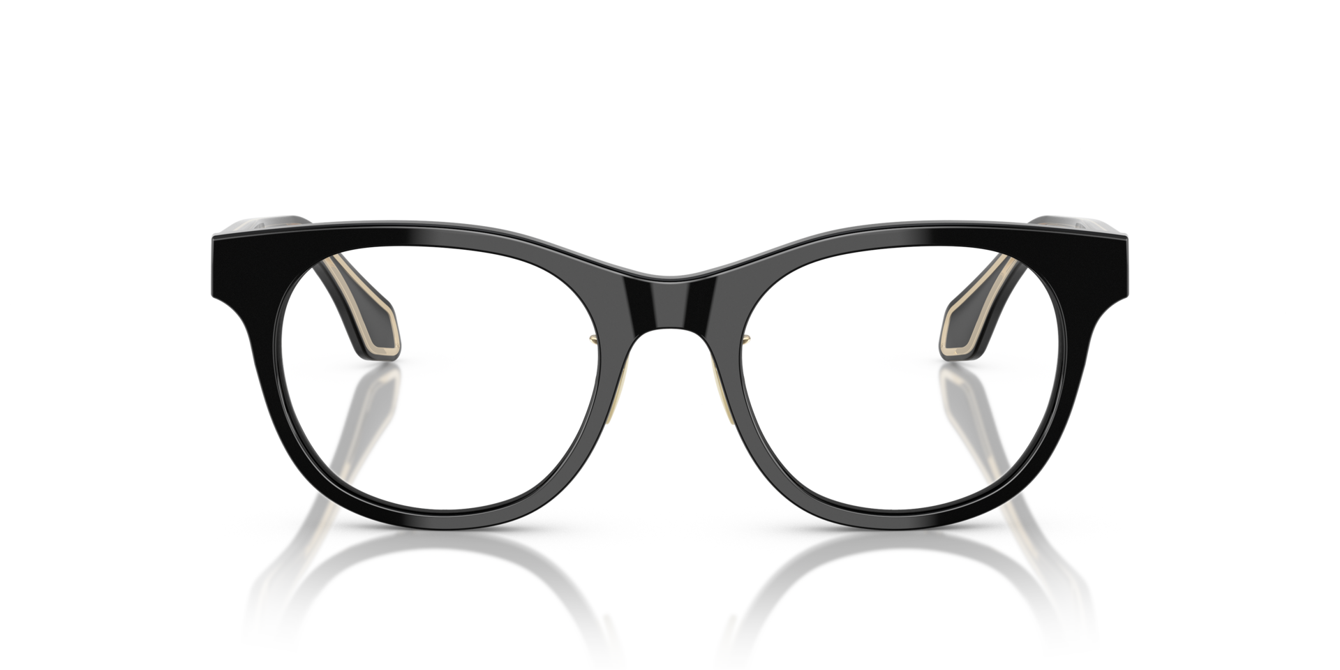 AR7269 Zwart AcetaatEyeglass Frames van B24, Vooraanzicht