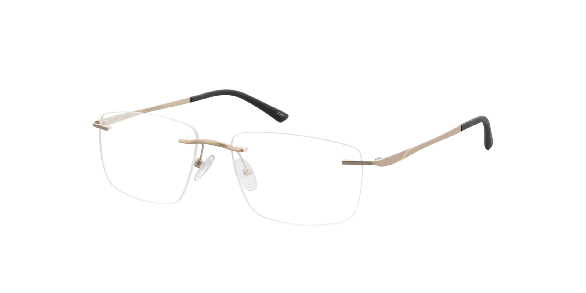 Livius Gold  &  Black MetallEyeglass Frames von B24, Dreiviertelansicht