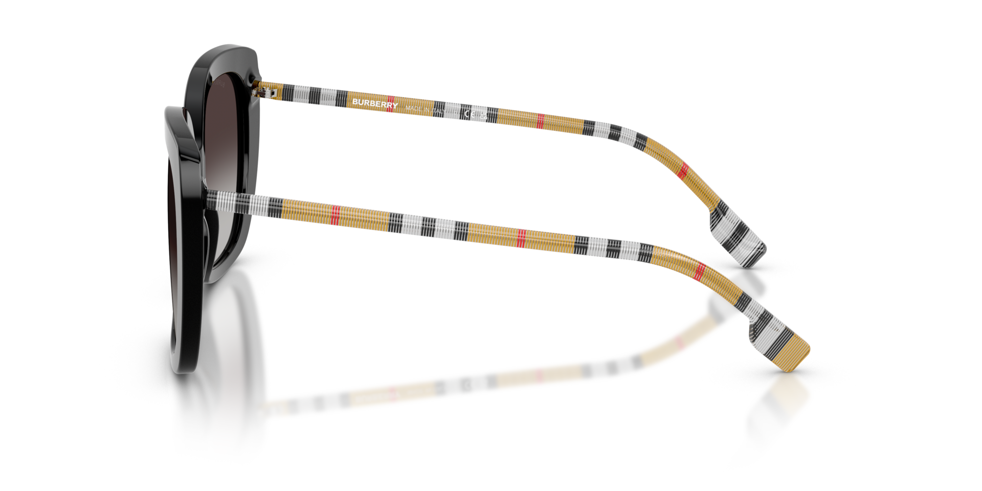 BE4323 Zwart AcetaatSunglass Frames van B24, Zijaanzicht