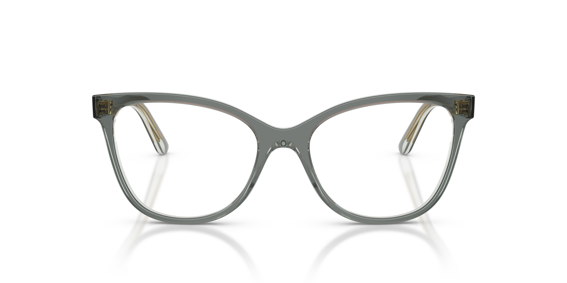 VO5748 Top Transparent Green & Transparent Green AcetatEyeglass Frames von B24, Vorderansicht