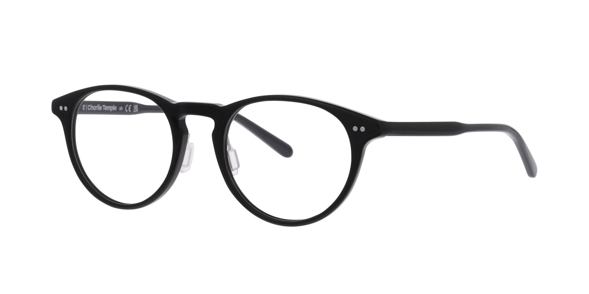 Myth Zwart AcetaatEyeglass Frames van B24, Hoekweergave