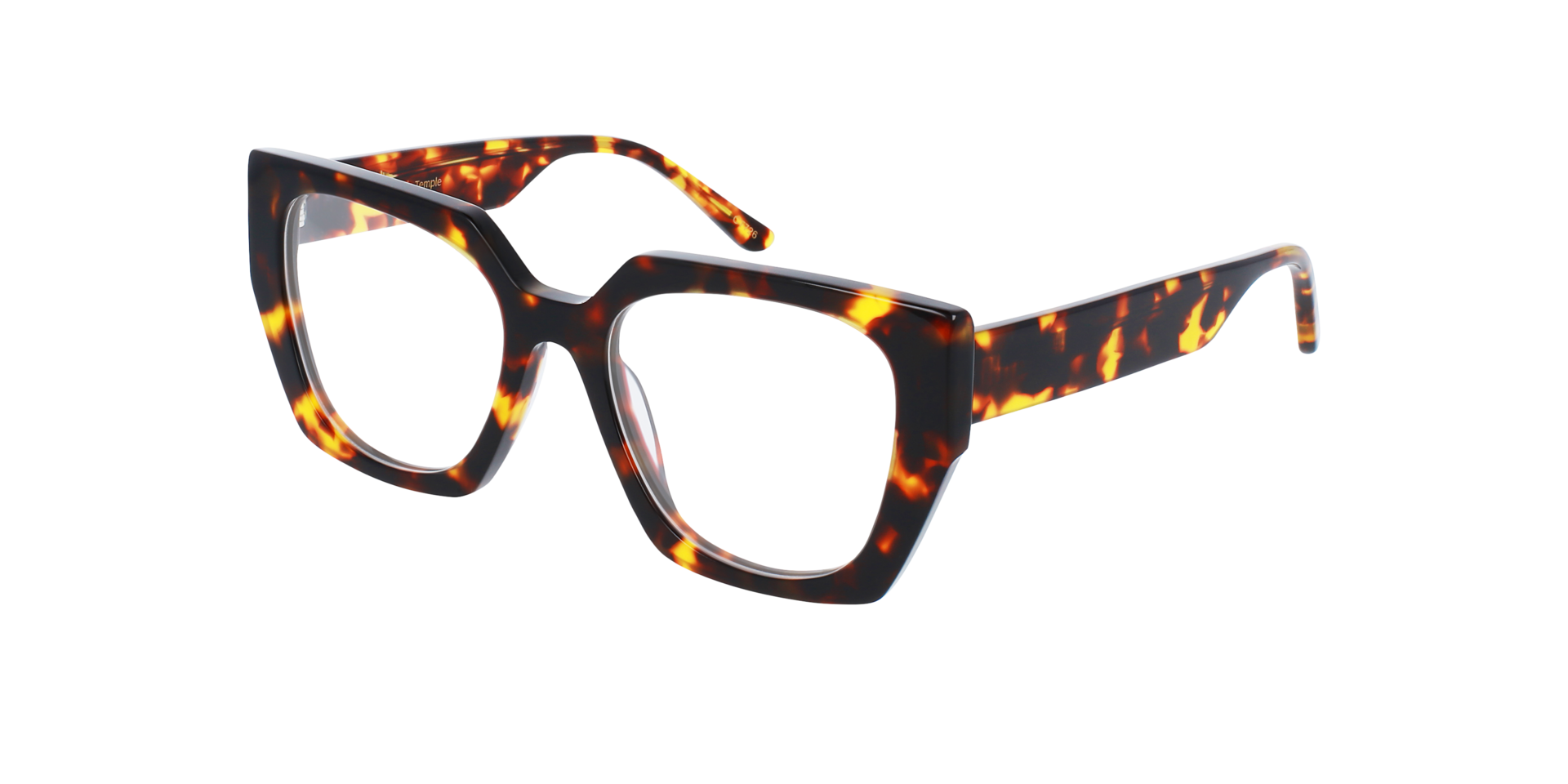 Regina Havana Brown AcetatEyeglass Frames von B24, Dreiviertelansicht