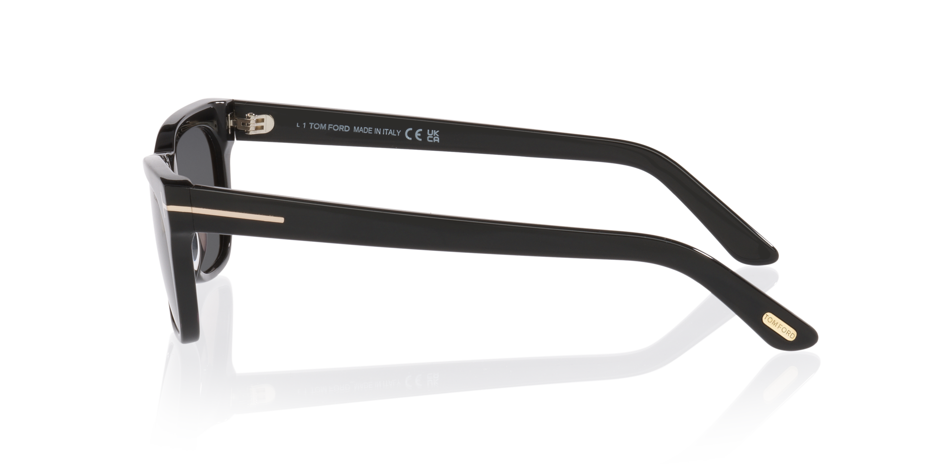 Penn-02 Zwart glanzend AcetaatSunglass Frames van B24, Zijaanzicht