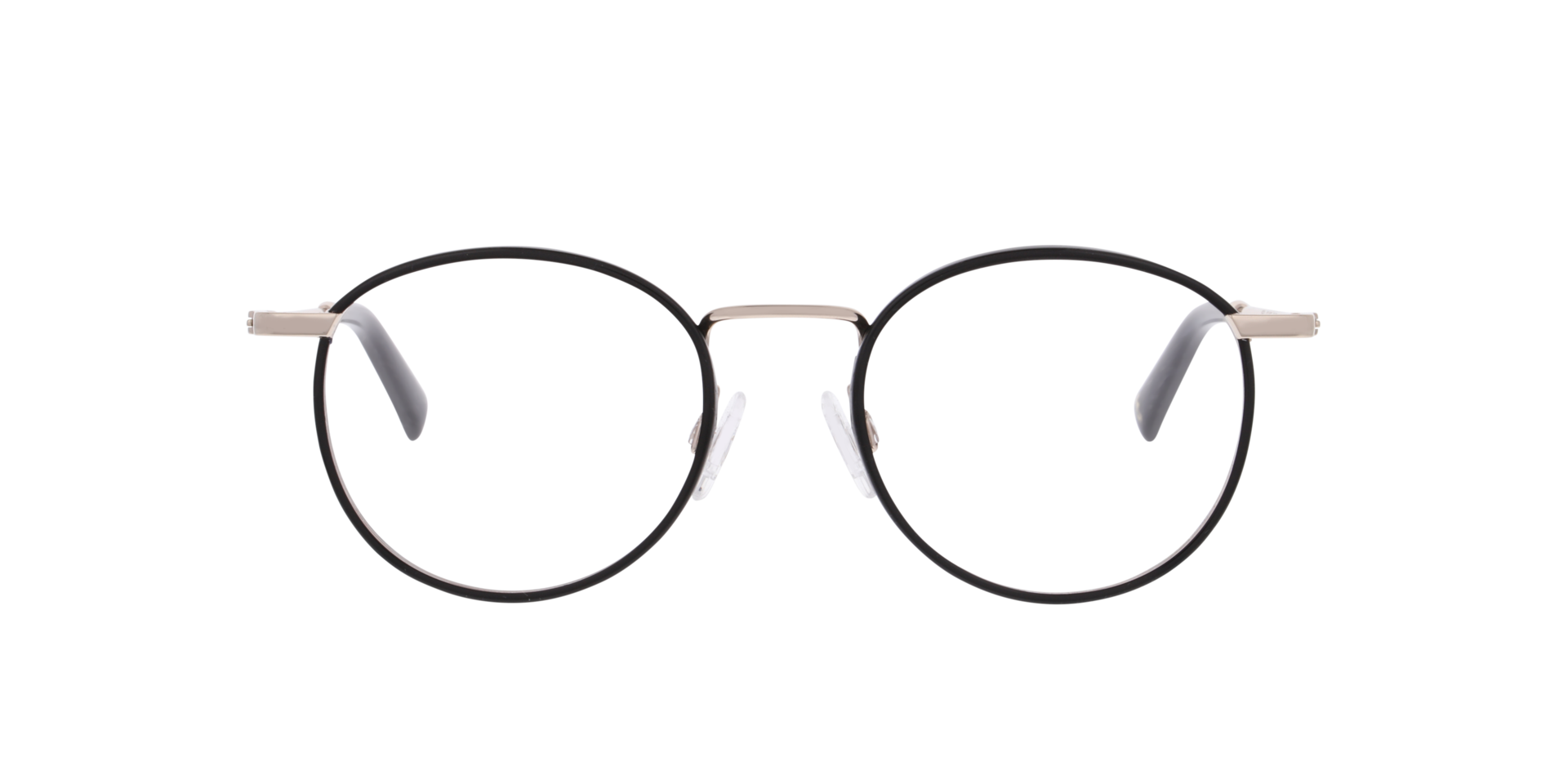 Duke Zwart op goud TitaanEyeglass Frames van B24, Vooraanzicht
