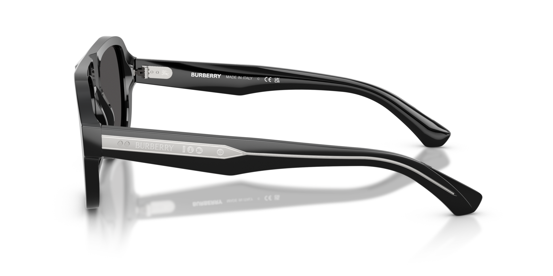 BE4478 Schwarz AcetatSunglass Frames von B24, Seitenansicht