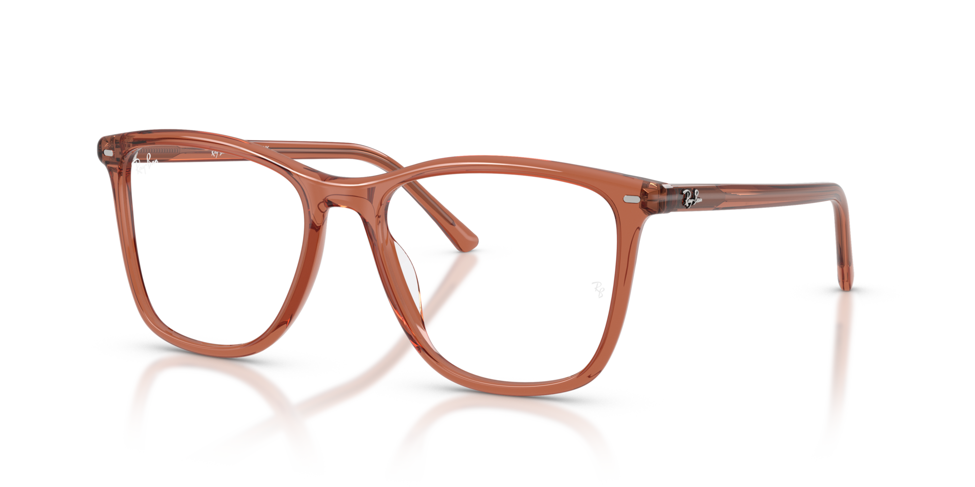 RB5455 Braun transparent AcetatEyeglass Frames von B24, Dreiviertelansicht