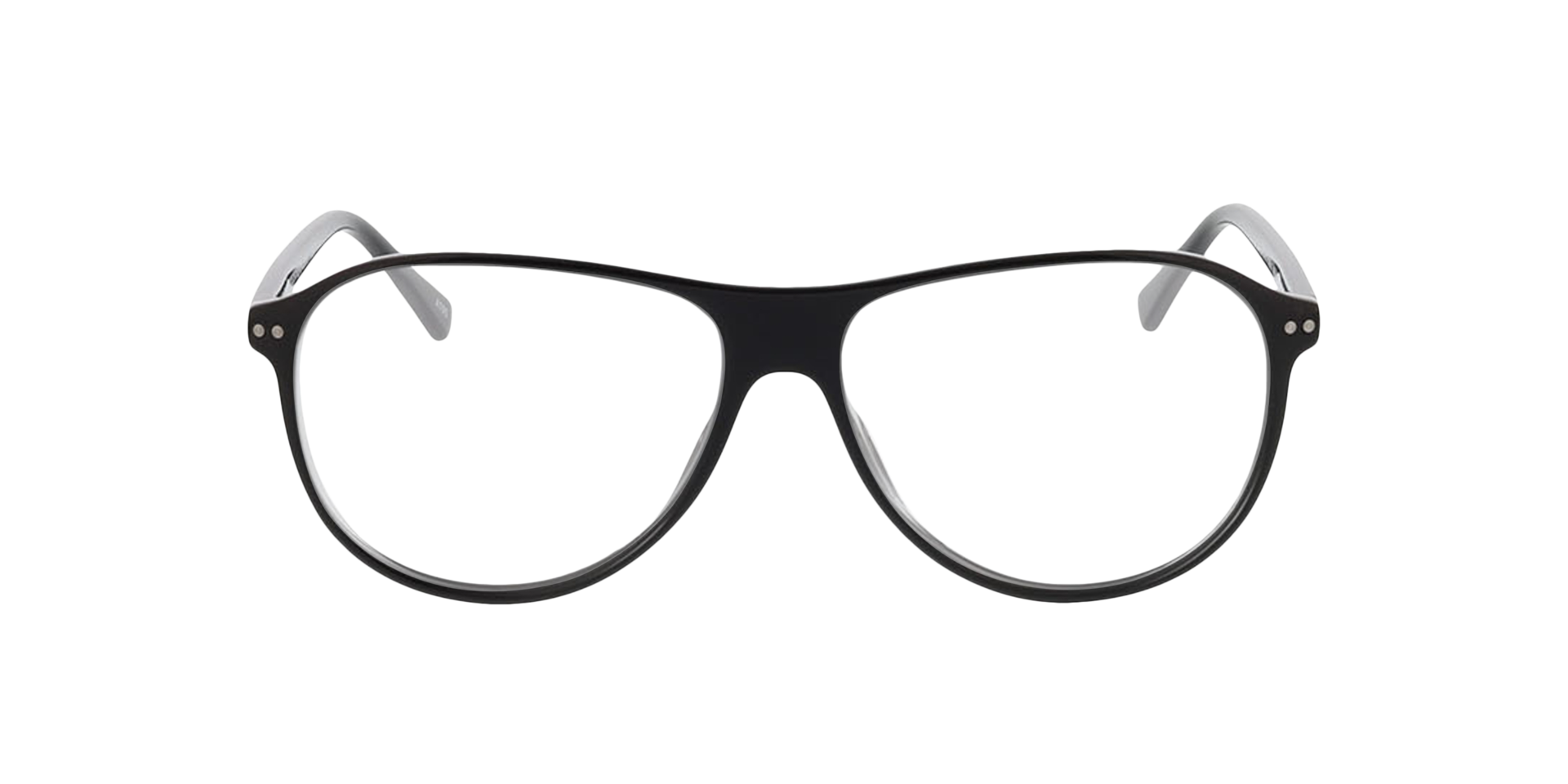 Dallas Schwarz KunststoffEyeglass Frames von B24, Vorderansicht