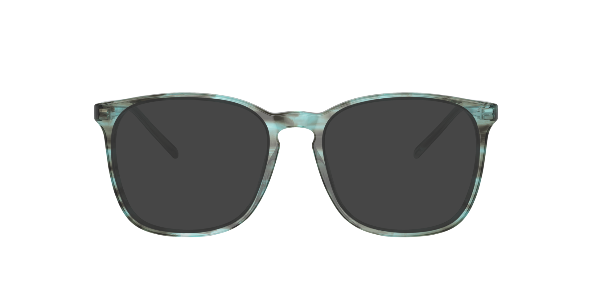 RB5387 Striped Green AcetaatEyeglass Frames van B24, met getinte lenzen