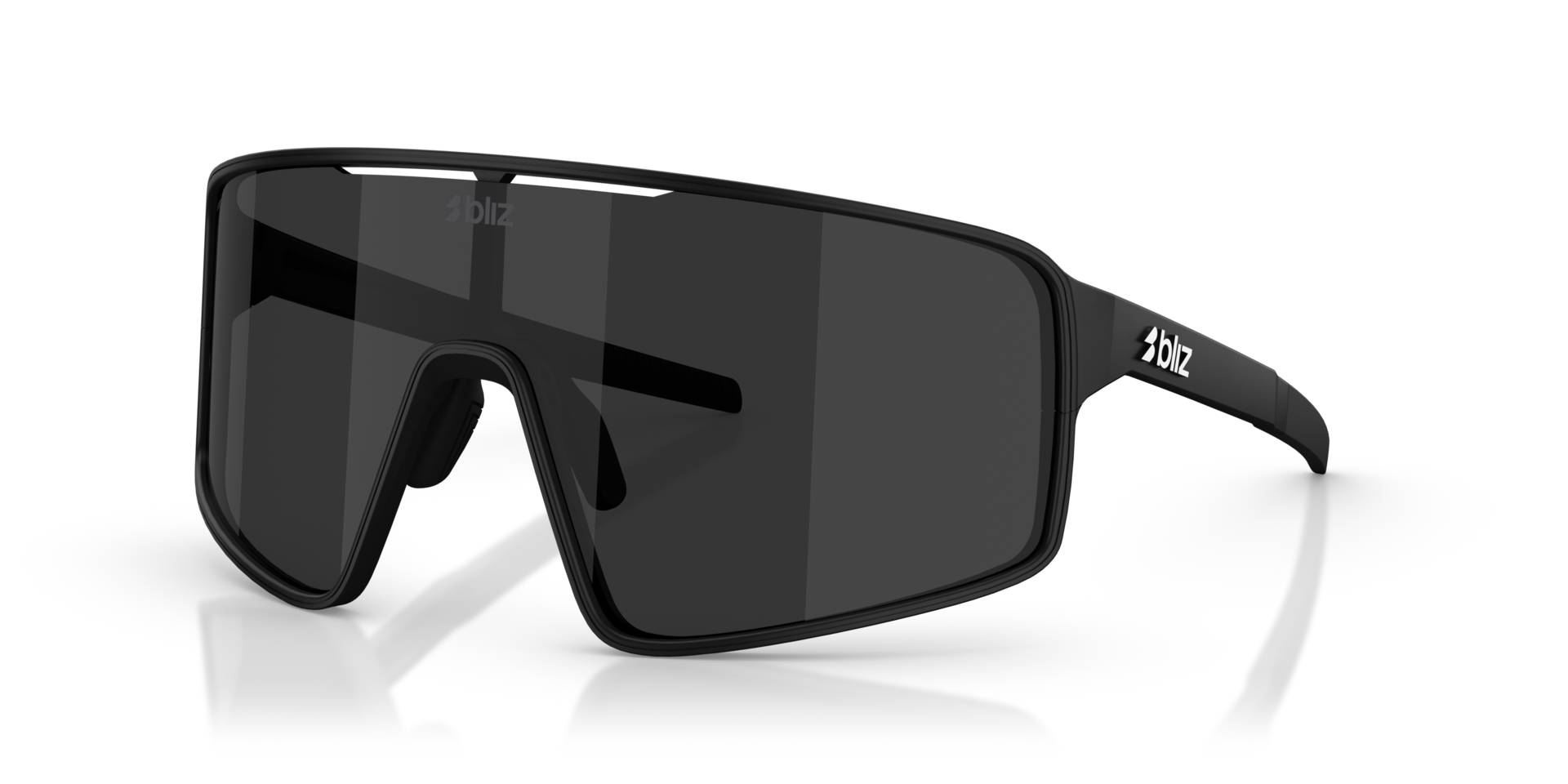 ZB7015 Matt Schwarz KunststoffSunglass Frames von B24, Dreiviertelansicht