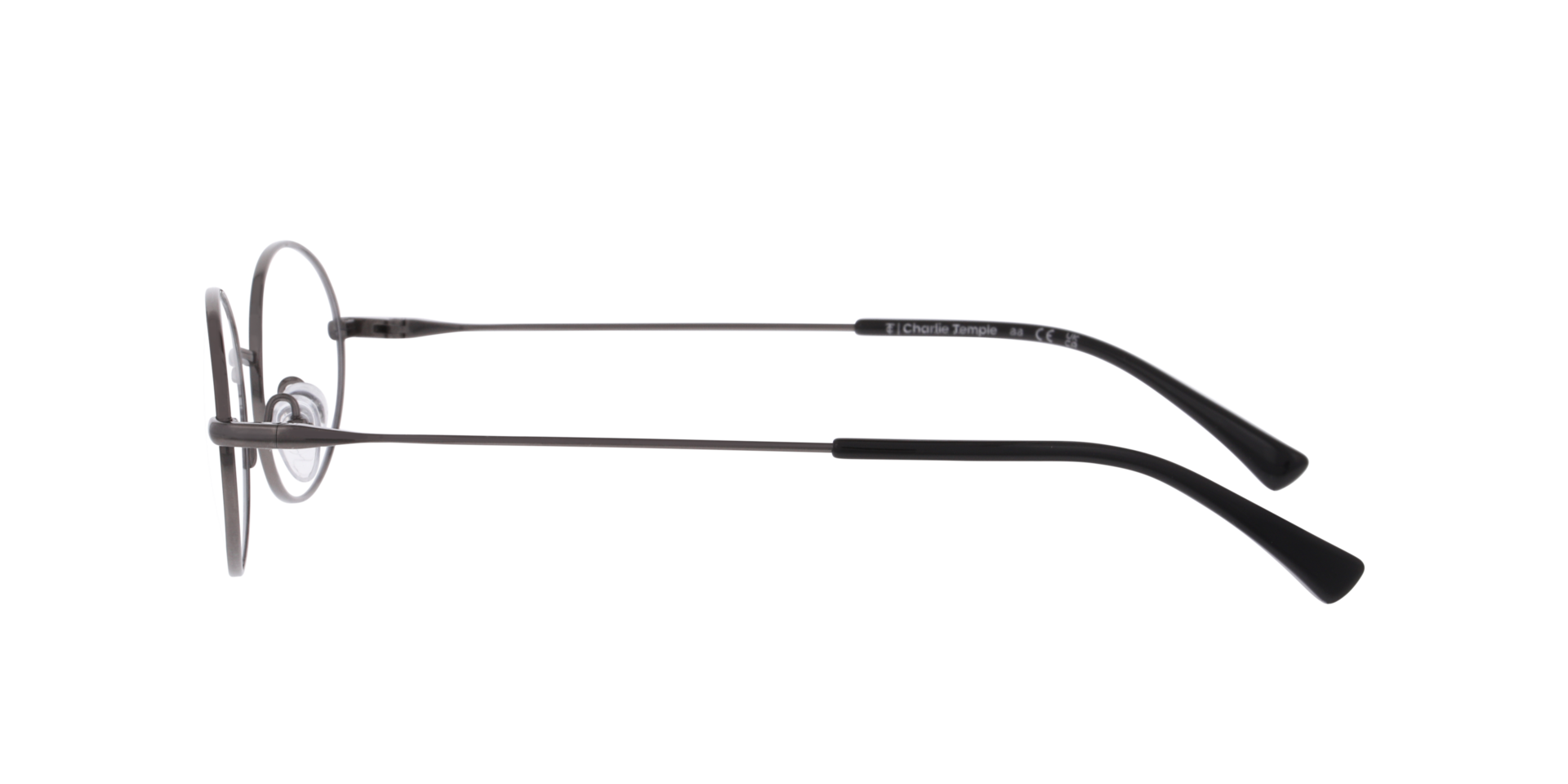 Kairos Staalgrijs TitaanEyeglass Frames van B24, Zijaanzicht