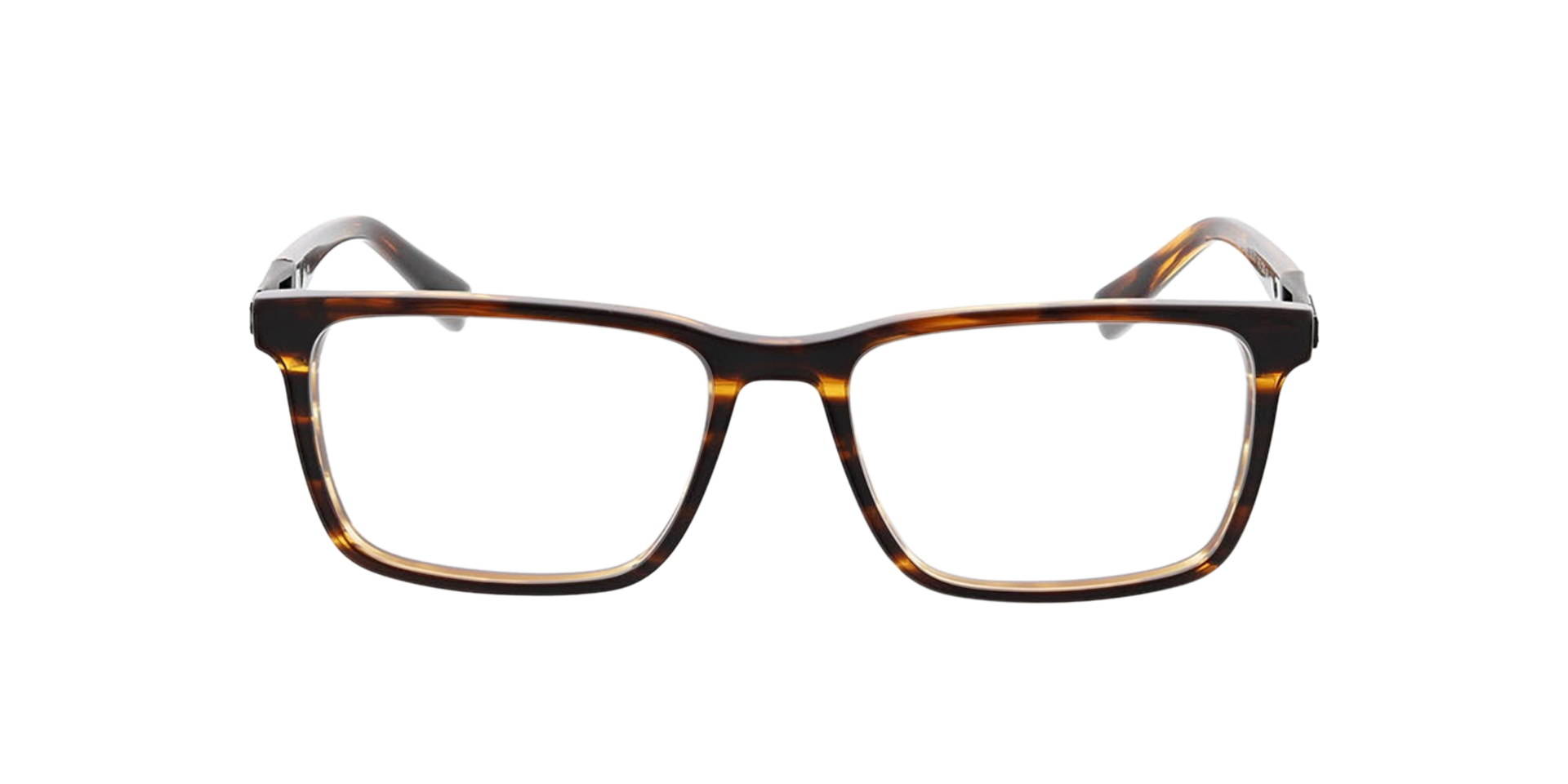 Lenny Bruin hoorn  &  matzwart AcetaatEyeglass Frames van B24, Vooraanzicht