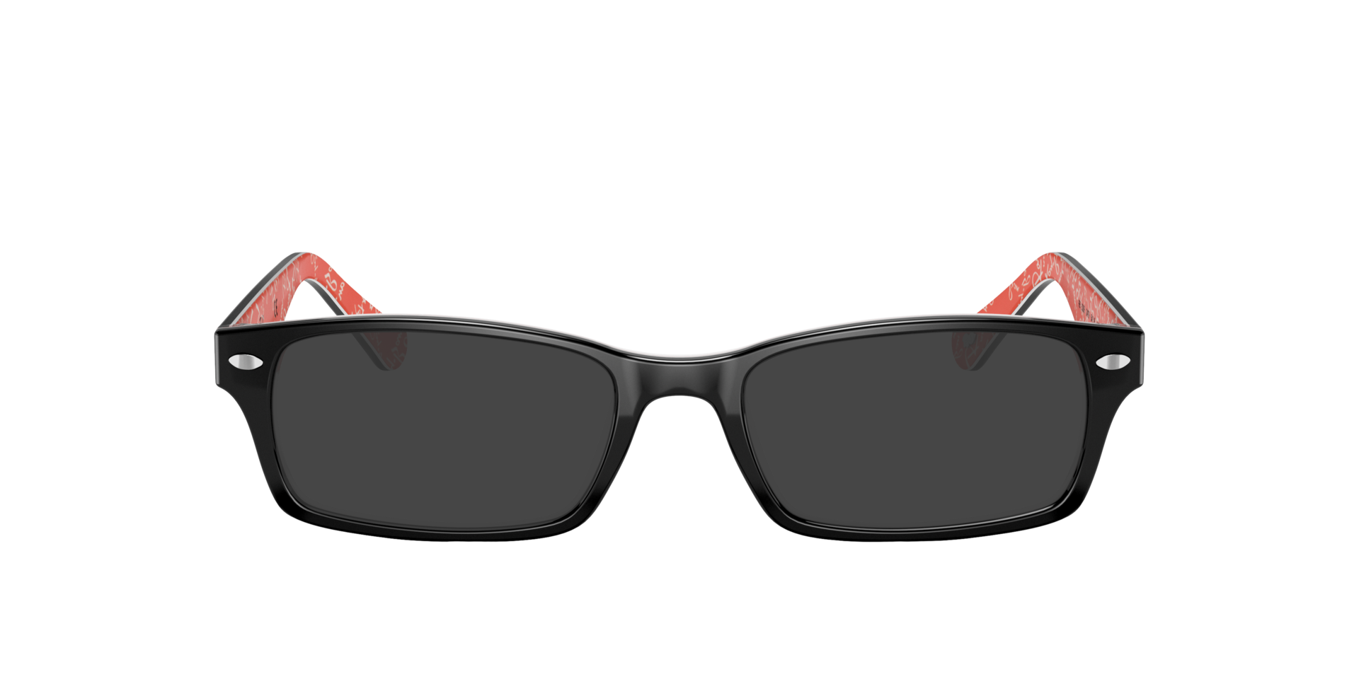 RB5206 Zwart op rood AcetaatEyeglass Frames van B24, met getinte lenzen