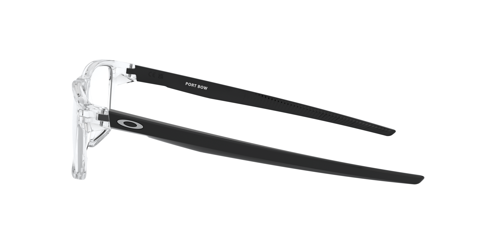 Port Bow Glanzend transparant KunststofEyeglass Frames van B24, Zijaanzicht