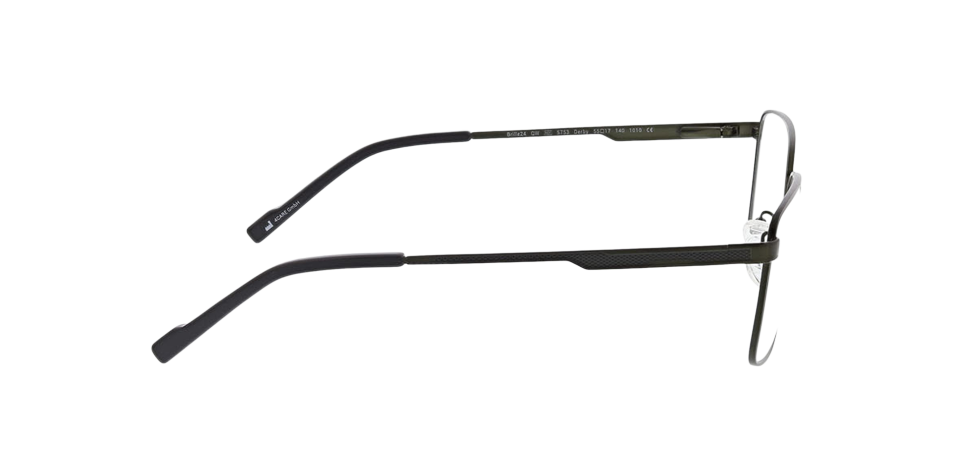 Derby Matgroen MetaalEyeglass Frames van B24, Zijaanzicht