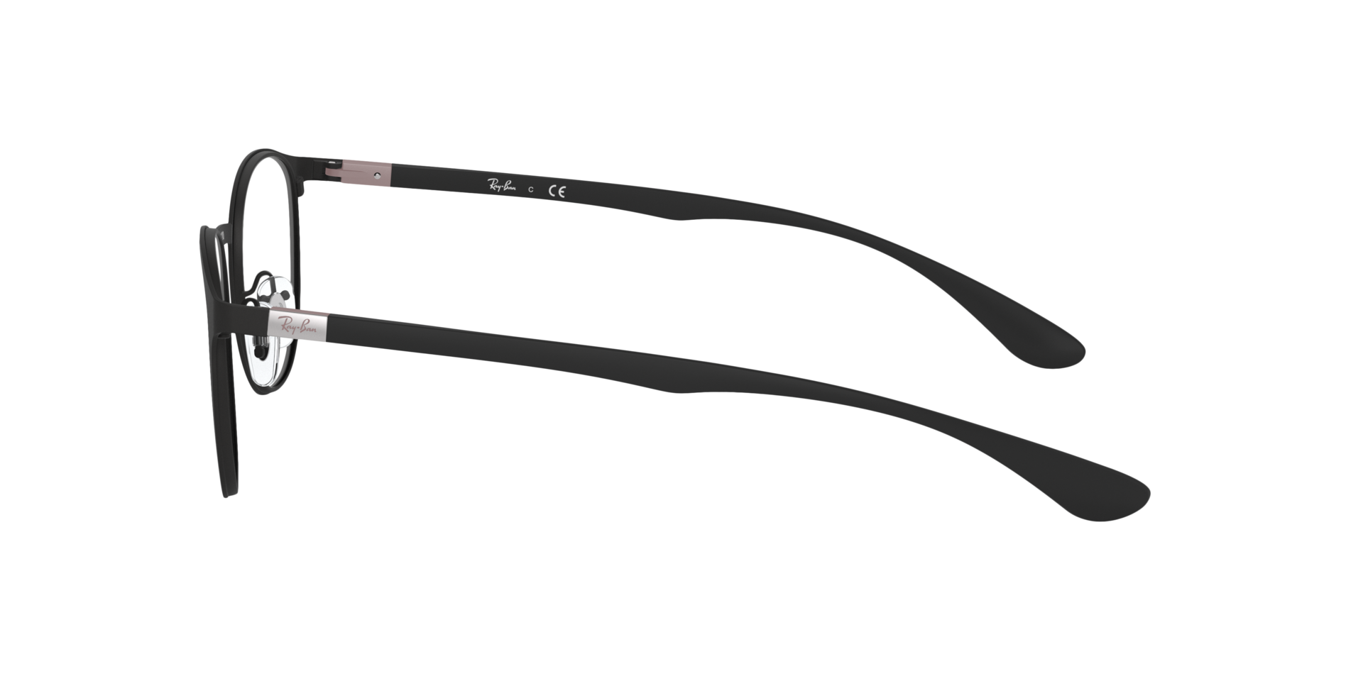 RB6355 Schwarz MetallEyeglass Frames von B24, Seitenansicht