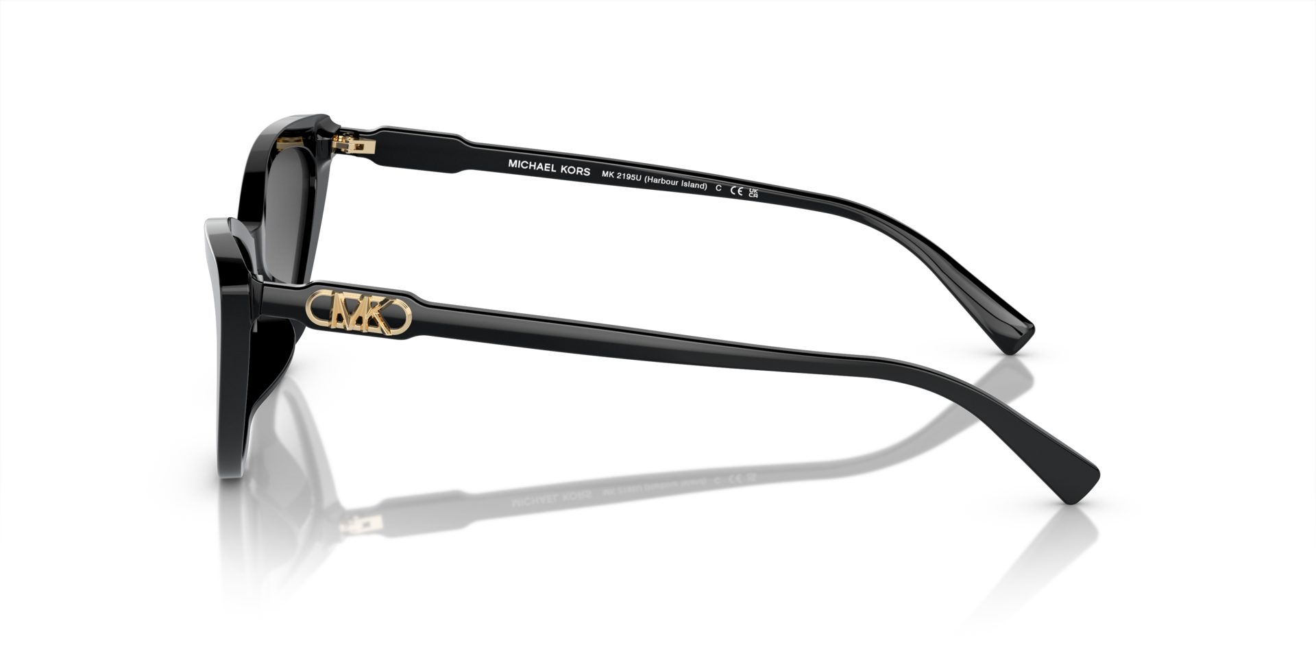 MK2195U Zwart AcetaatSunglass Frames van B24, Zijaanzicht