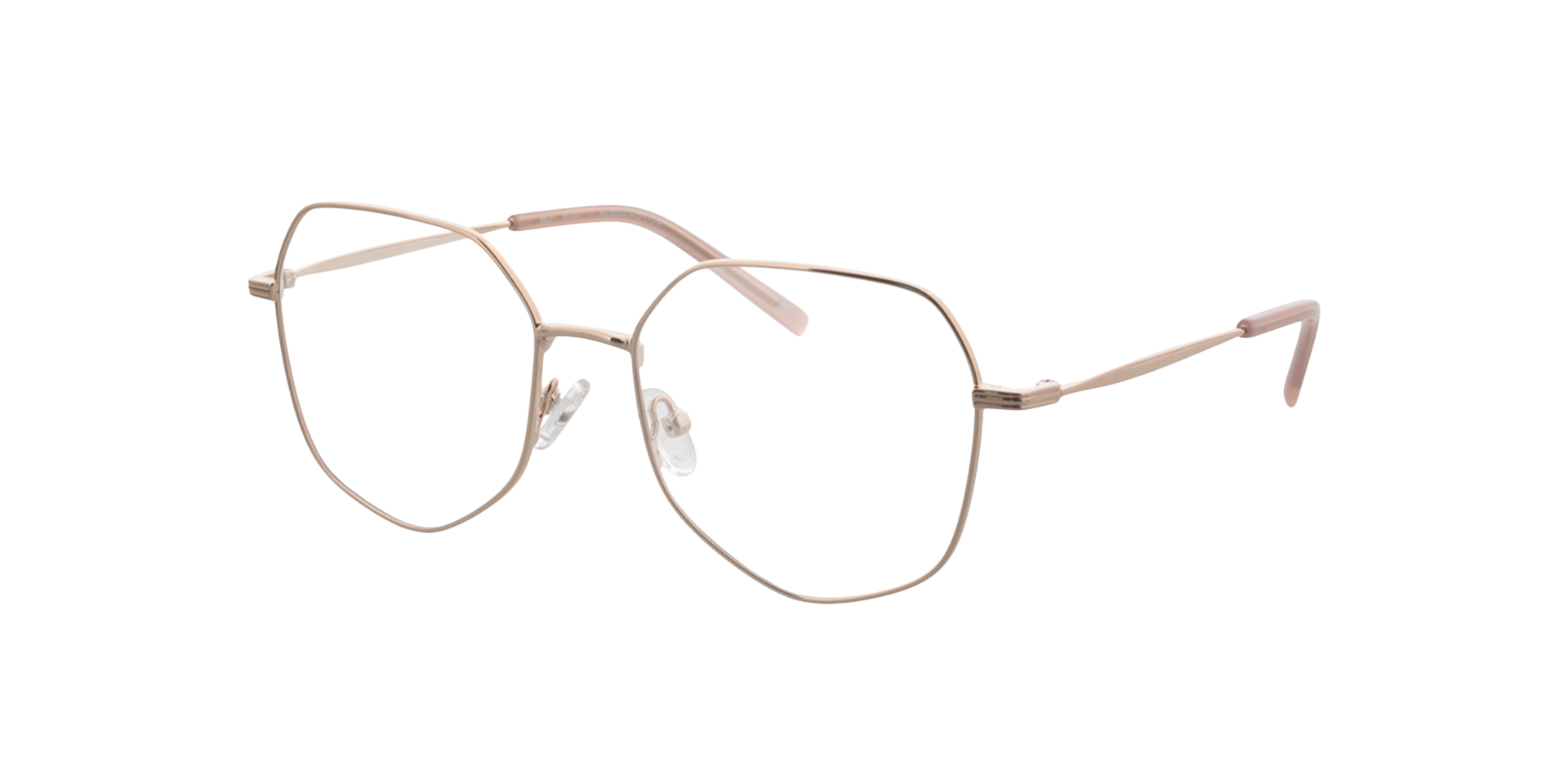 Blair Goud roze MetaalEyeglass Frames van B24, Hoekweergave